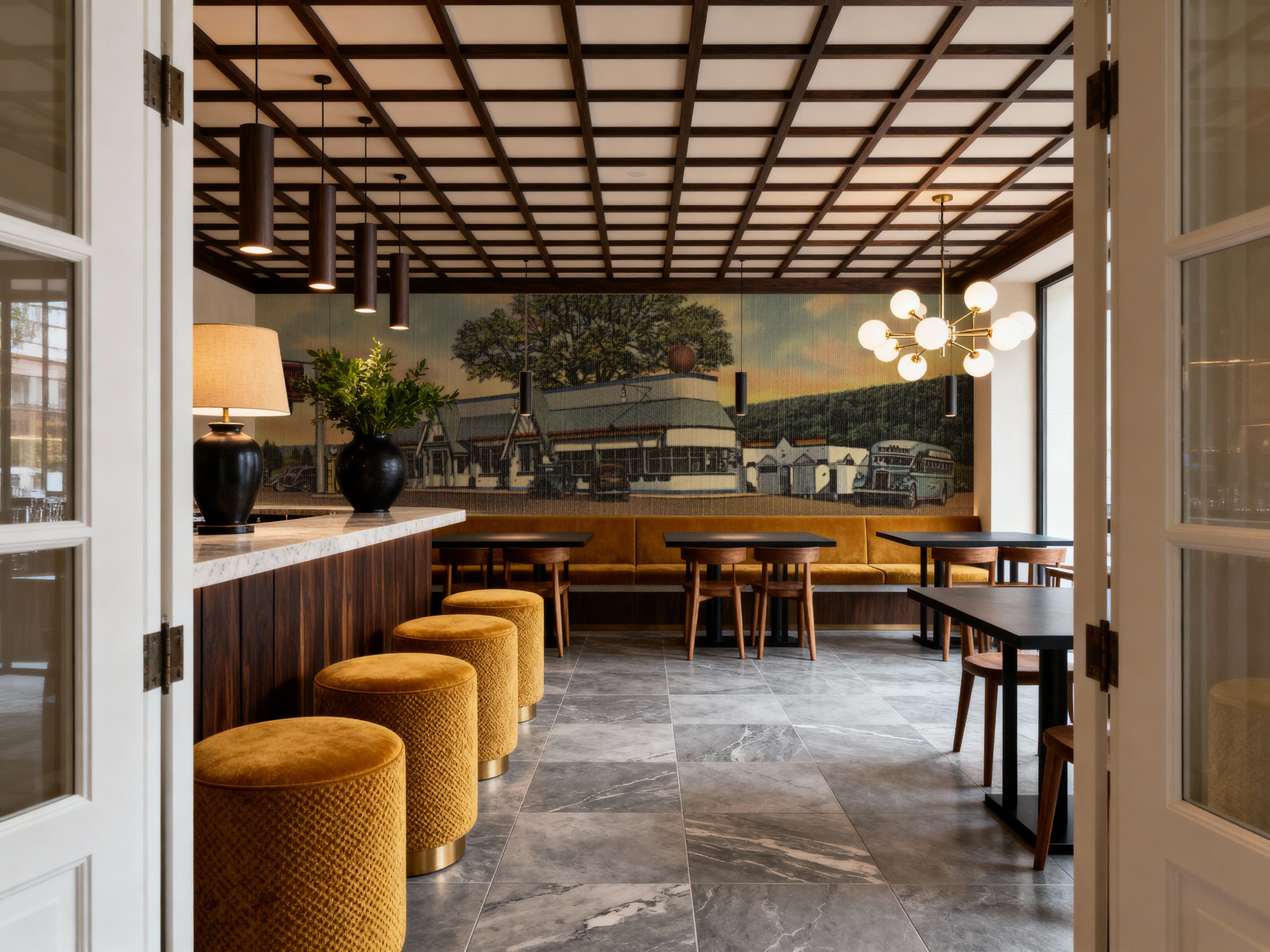 Greetings from Red Apple Rest - Screenprint Postcard