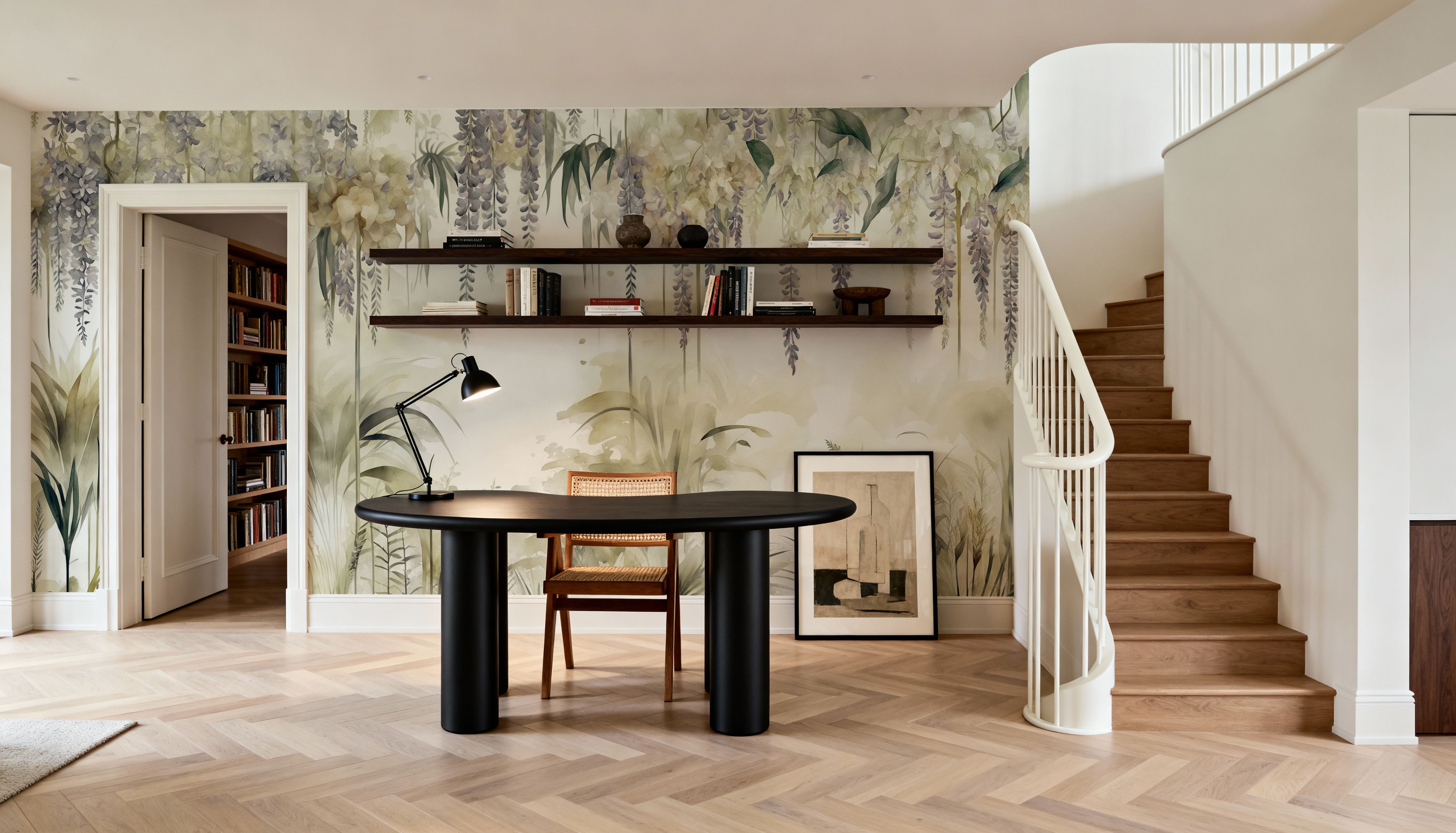 Wisteria Garden Bright, Wallpaper