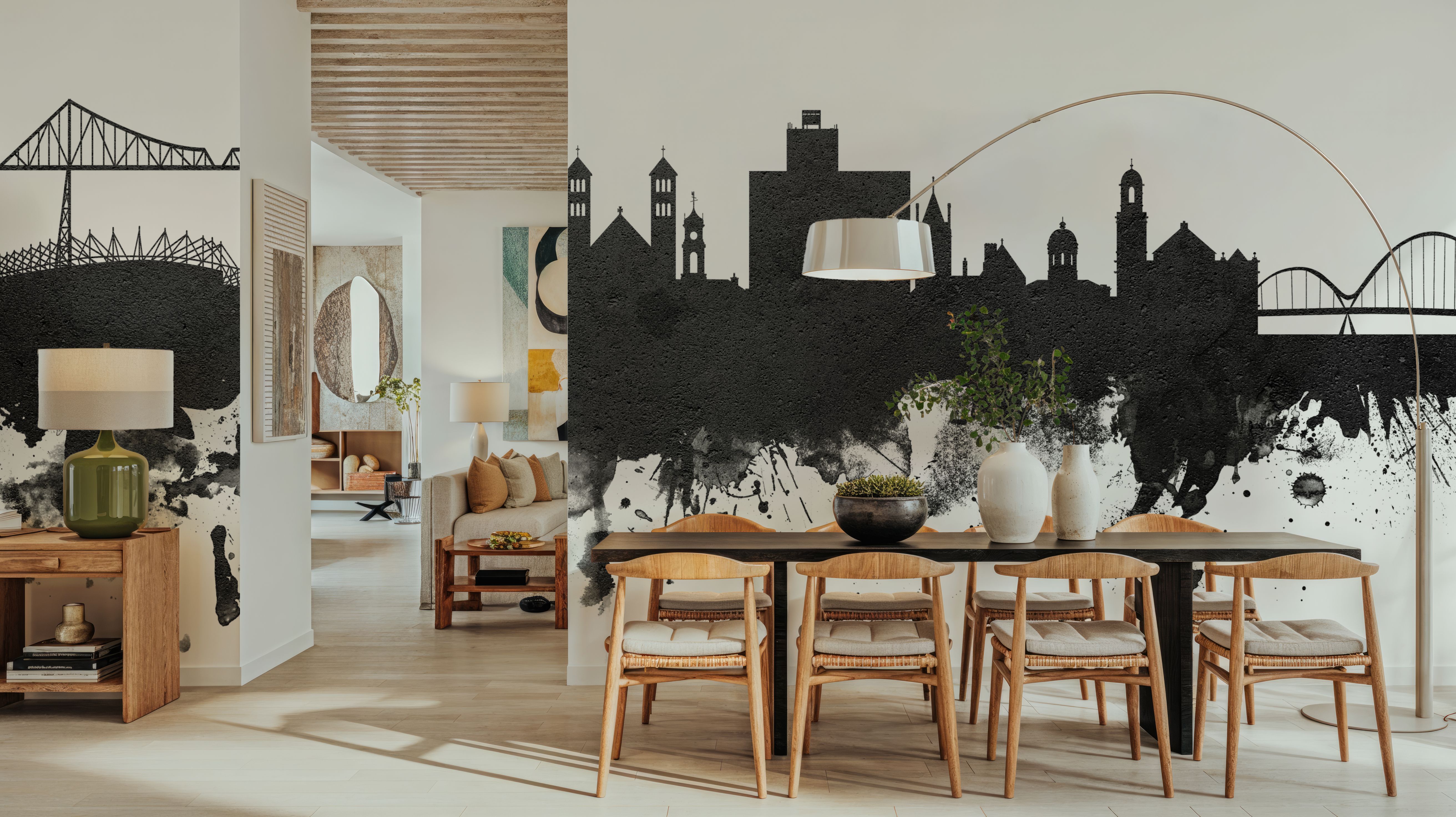 Middlesbrough England Skyline Black & White