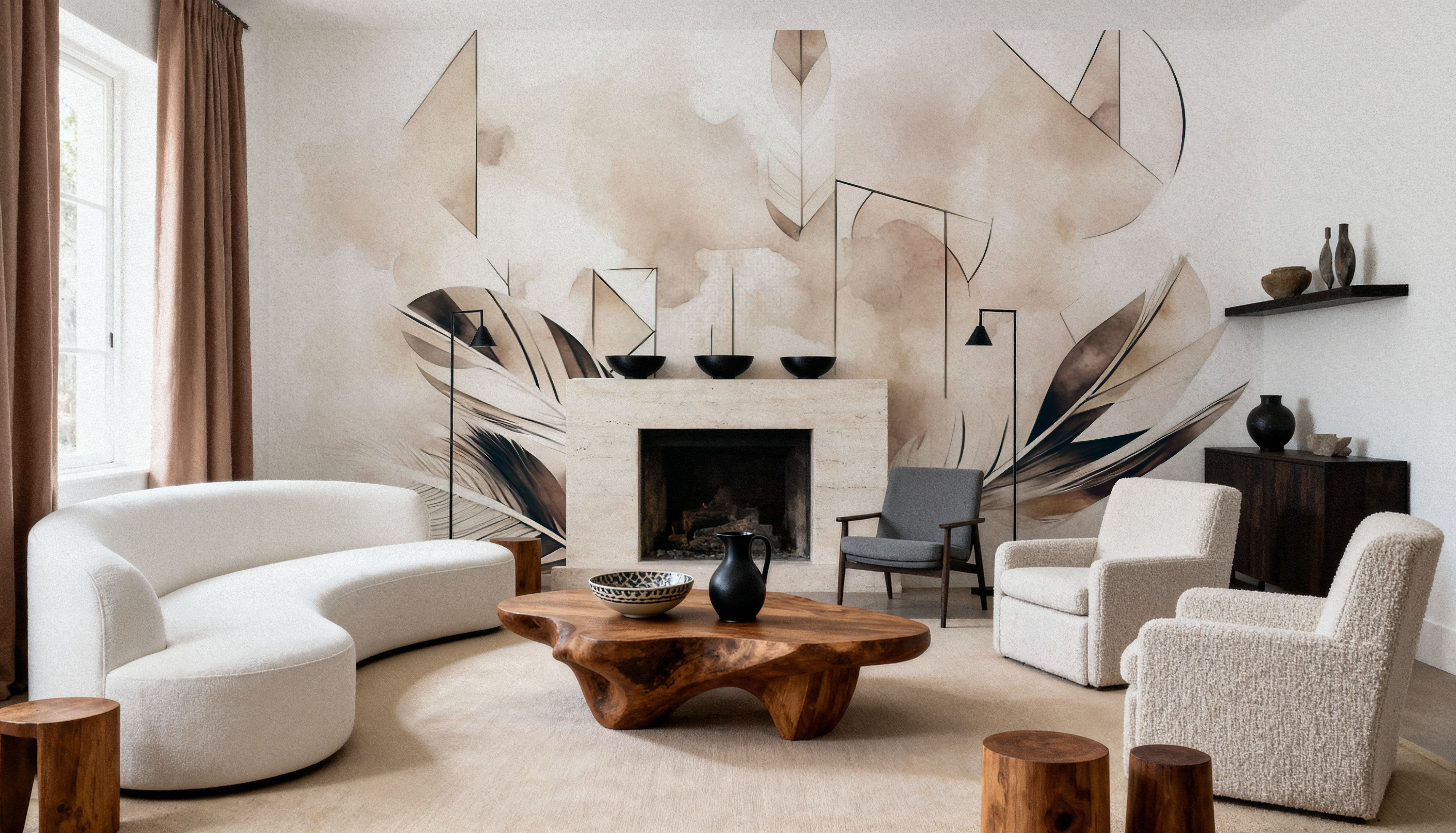 Feather Geometry Yellow