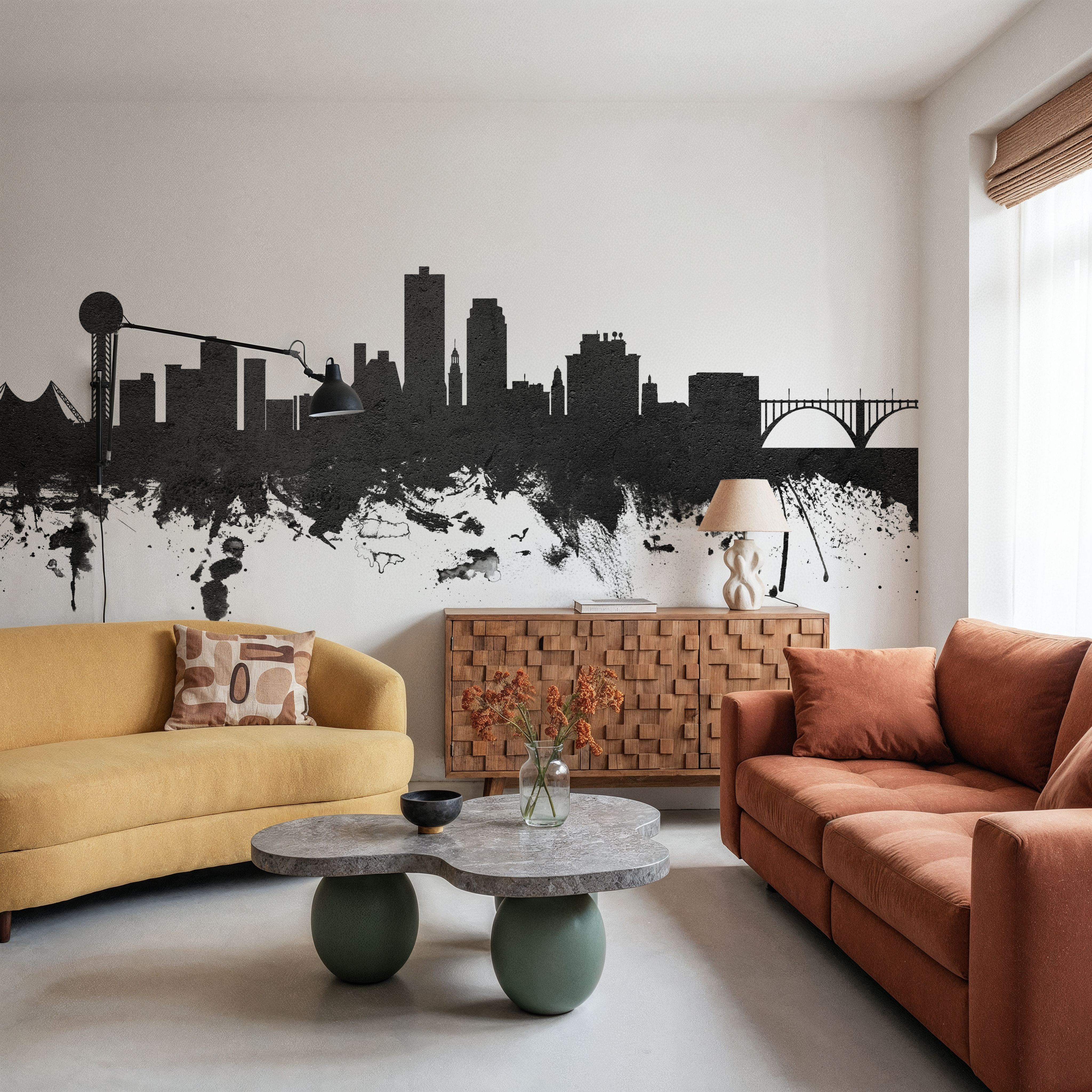 Knoxville Tennessee Skyline Black & White