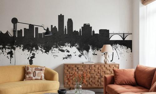 Knoxville Tennessee Skyline Black & White