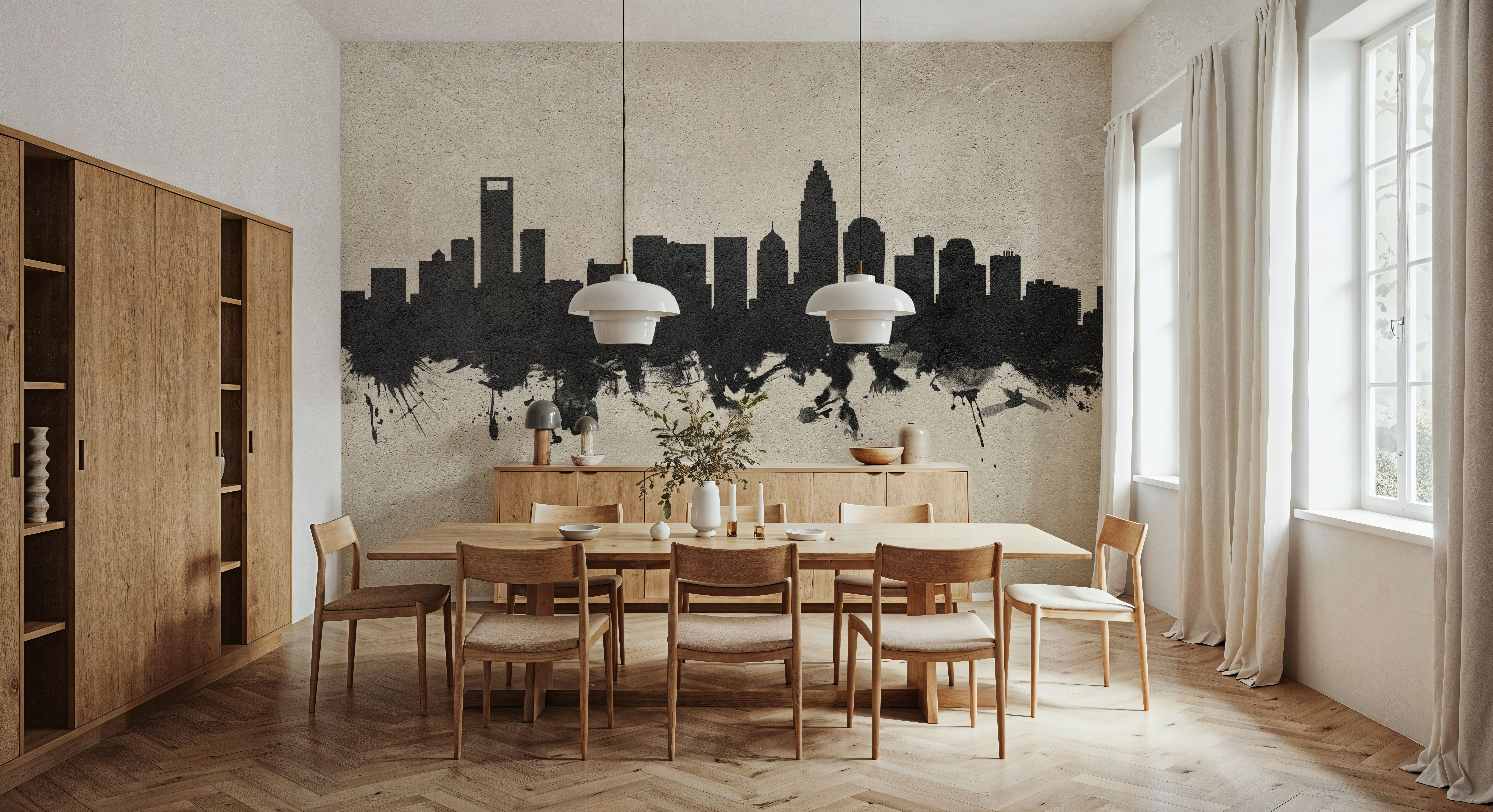 Charlotte North Carolina Skyline Concrete