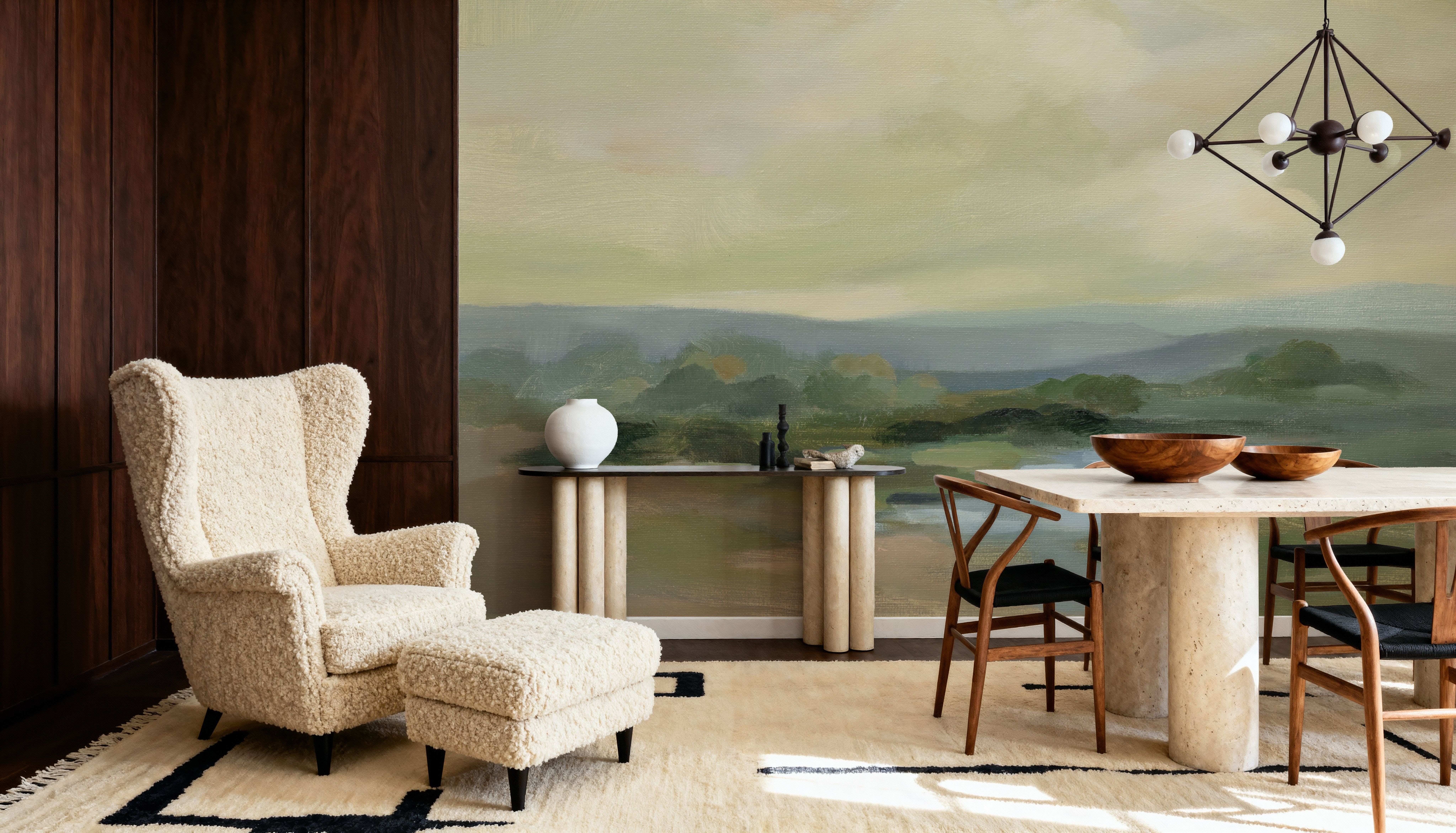 Muted Green Landscape