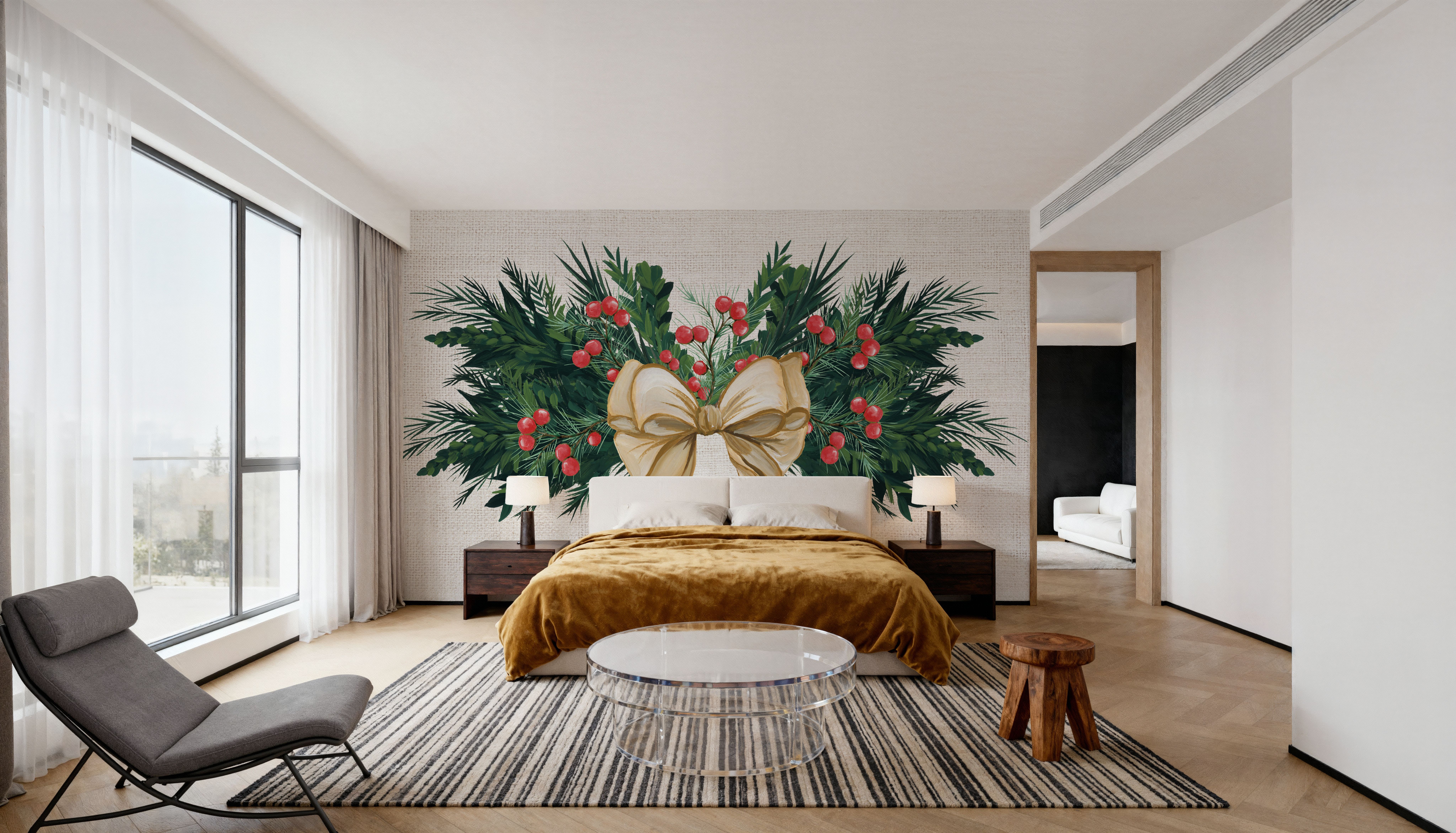 Evergreen Christmas I, Papier peint