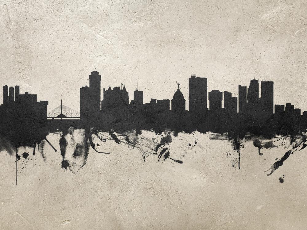 Winnipeg Canada Skyline Concrete