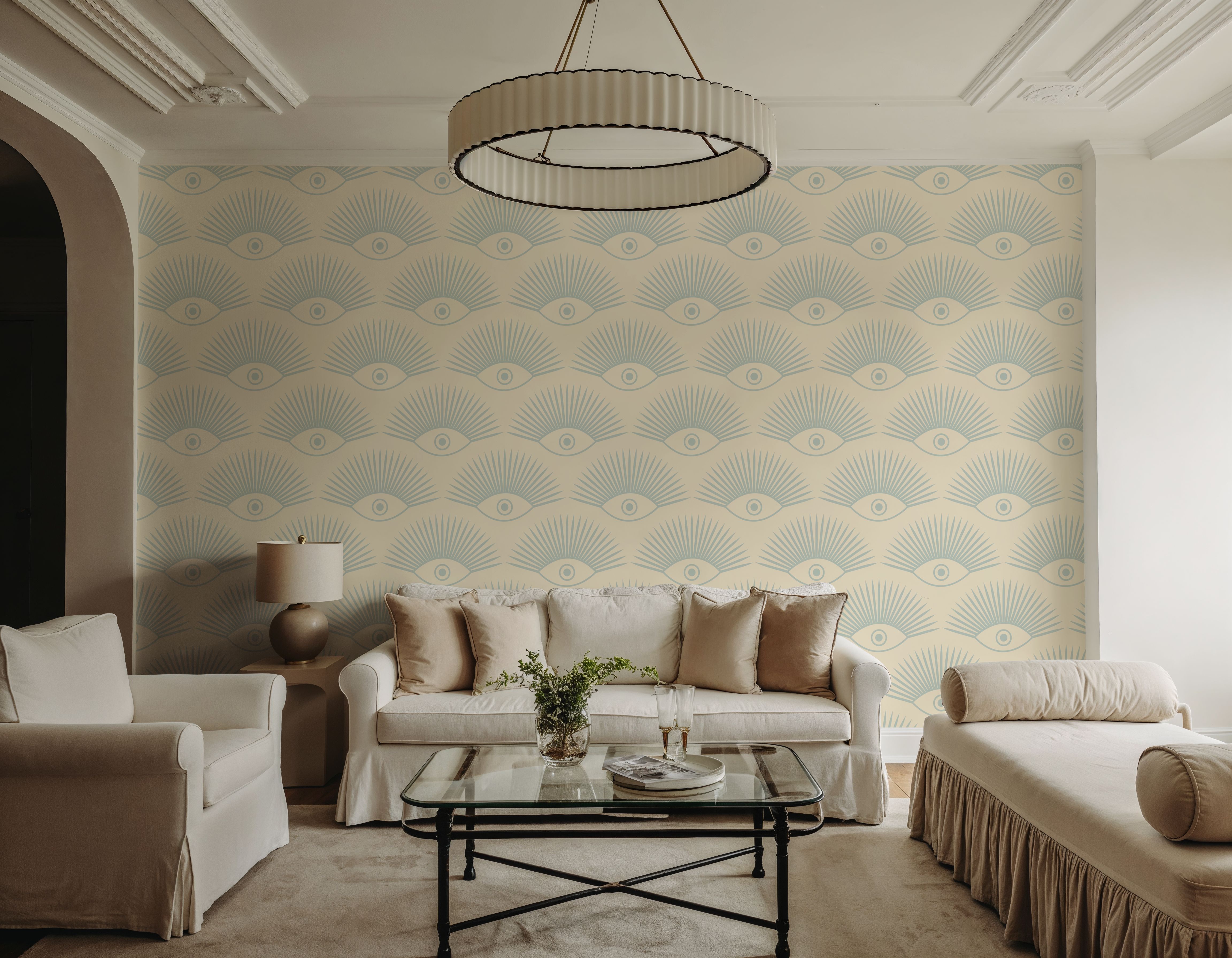 Art Deco Eye, Sky Blue