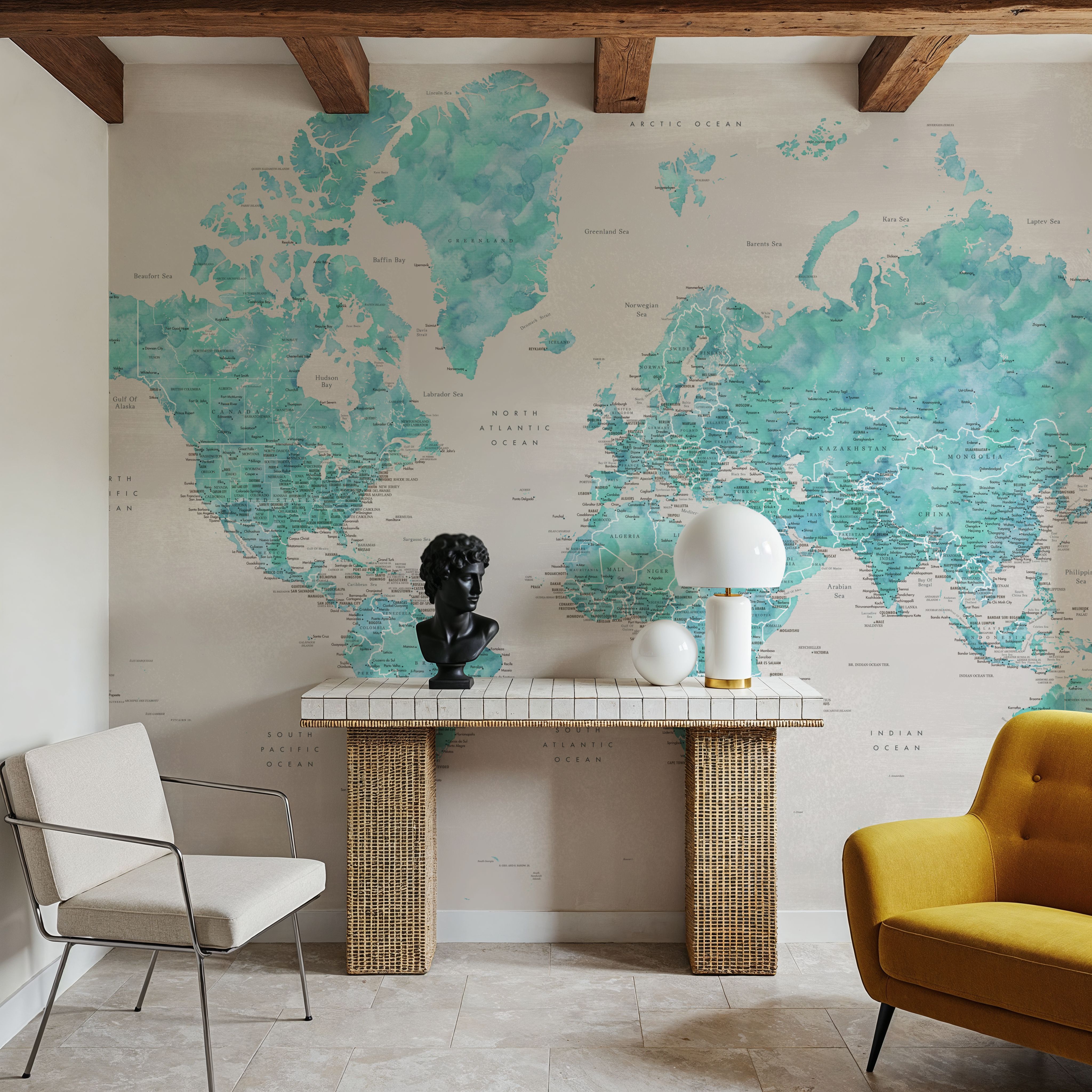 World Map Cities - Harriet