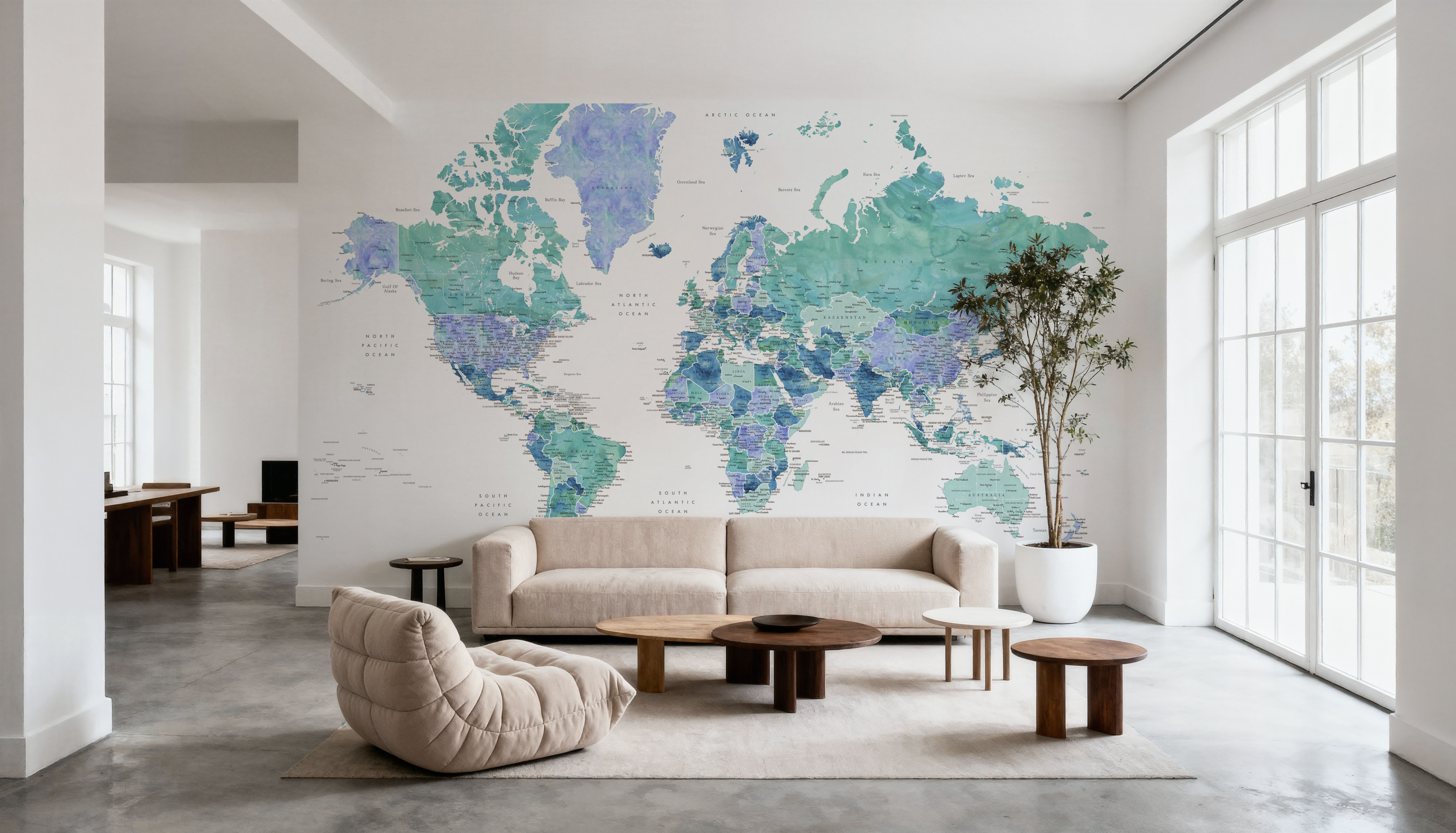 World Map Cities - Elizenda