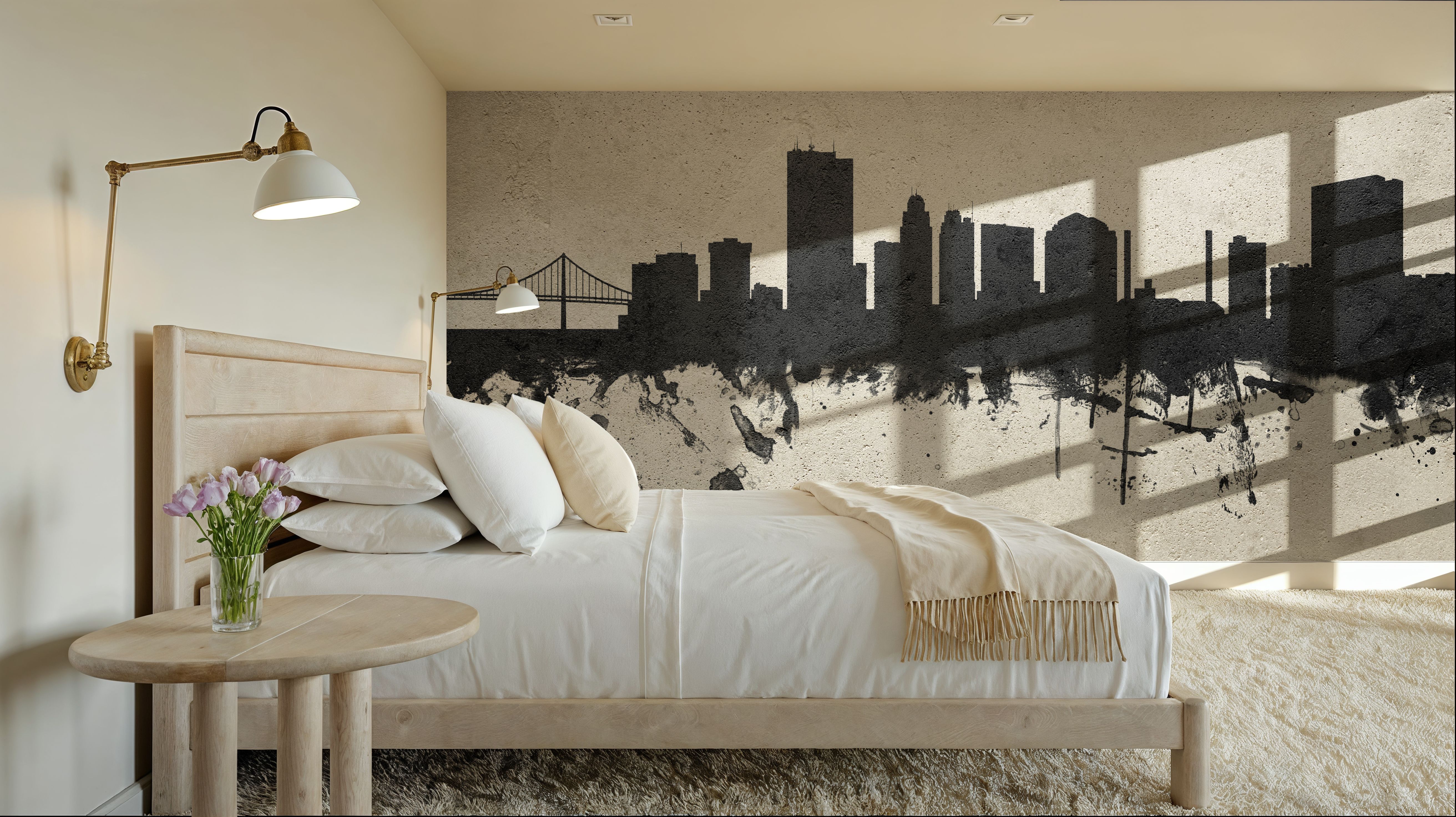 Toledo Ohio Skyline Concrete, Papel pintado