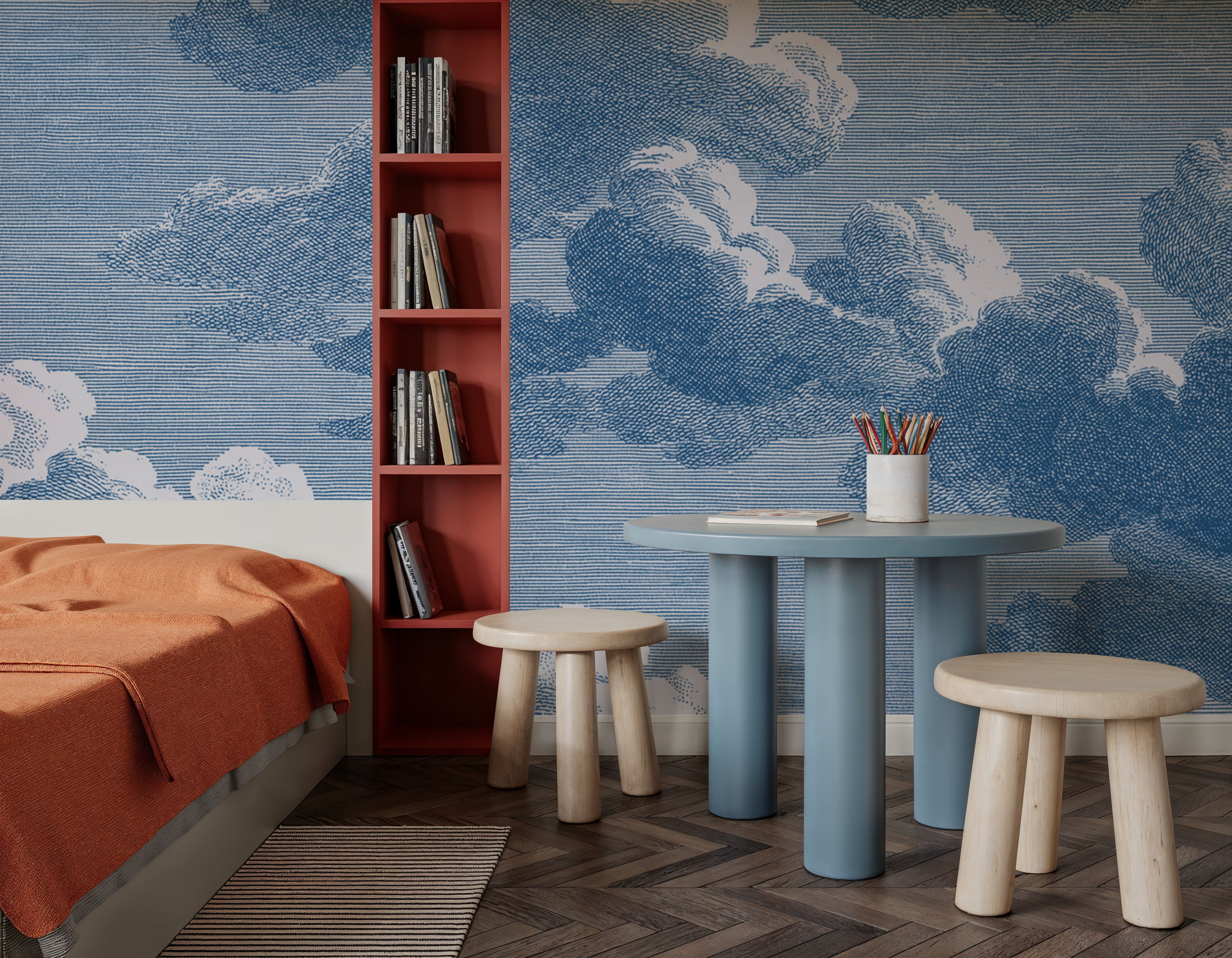 Intaglio Clouds, Blueberry