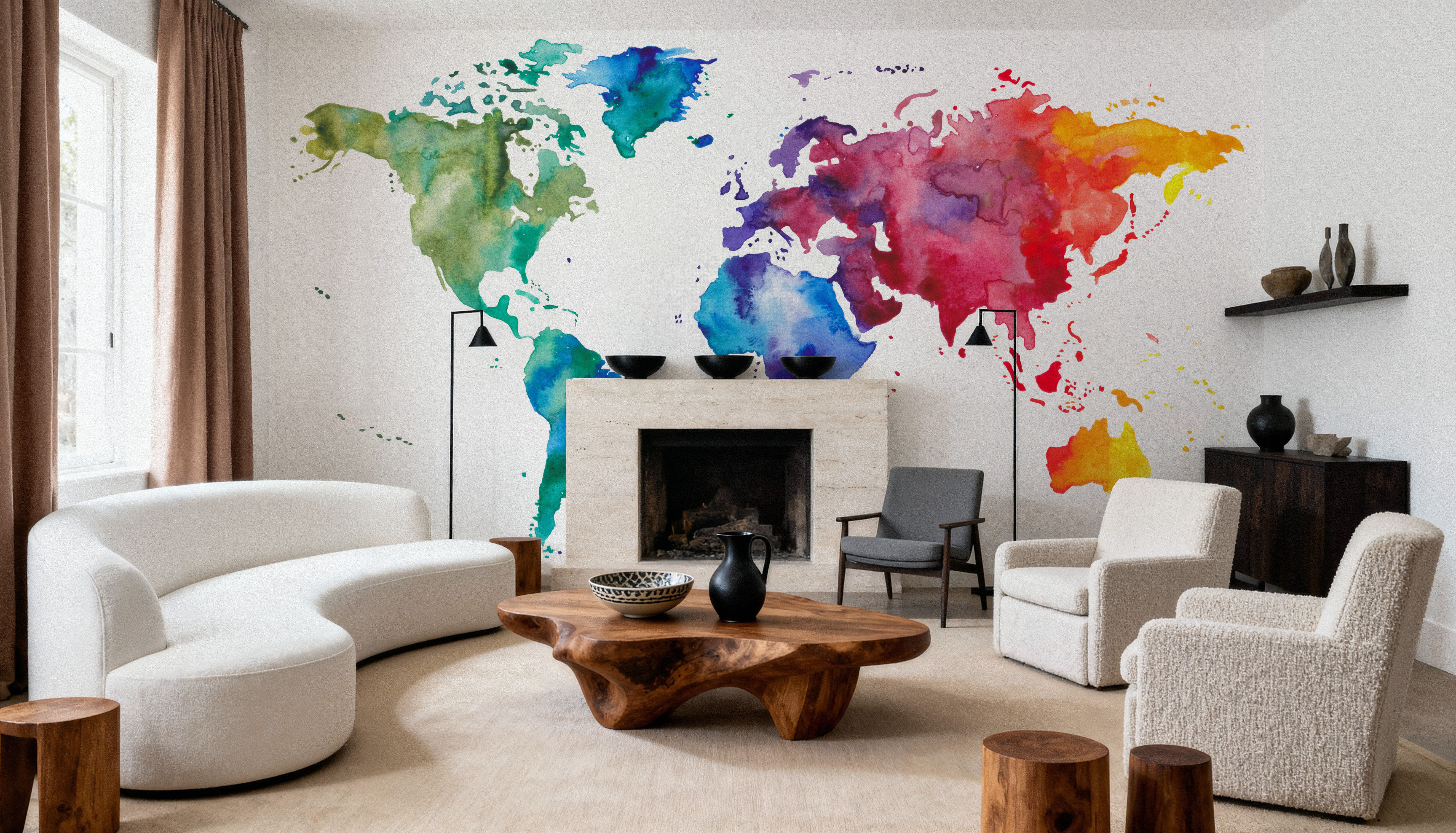 Rainbow Map, Wallpaper