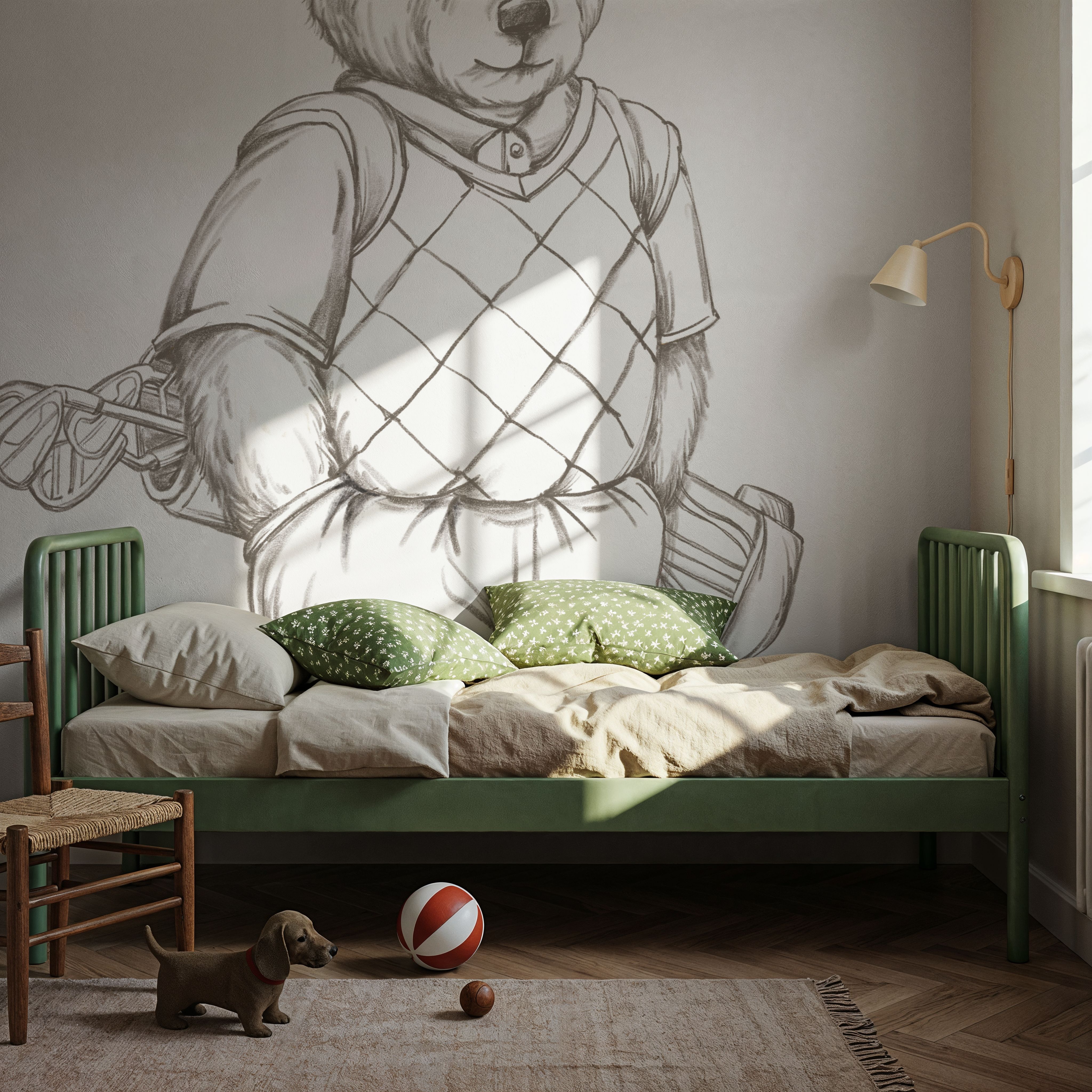 Teddy Bear Golf Sketch