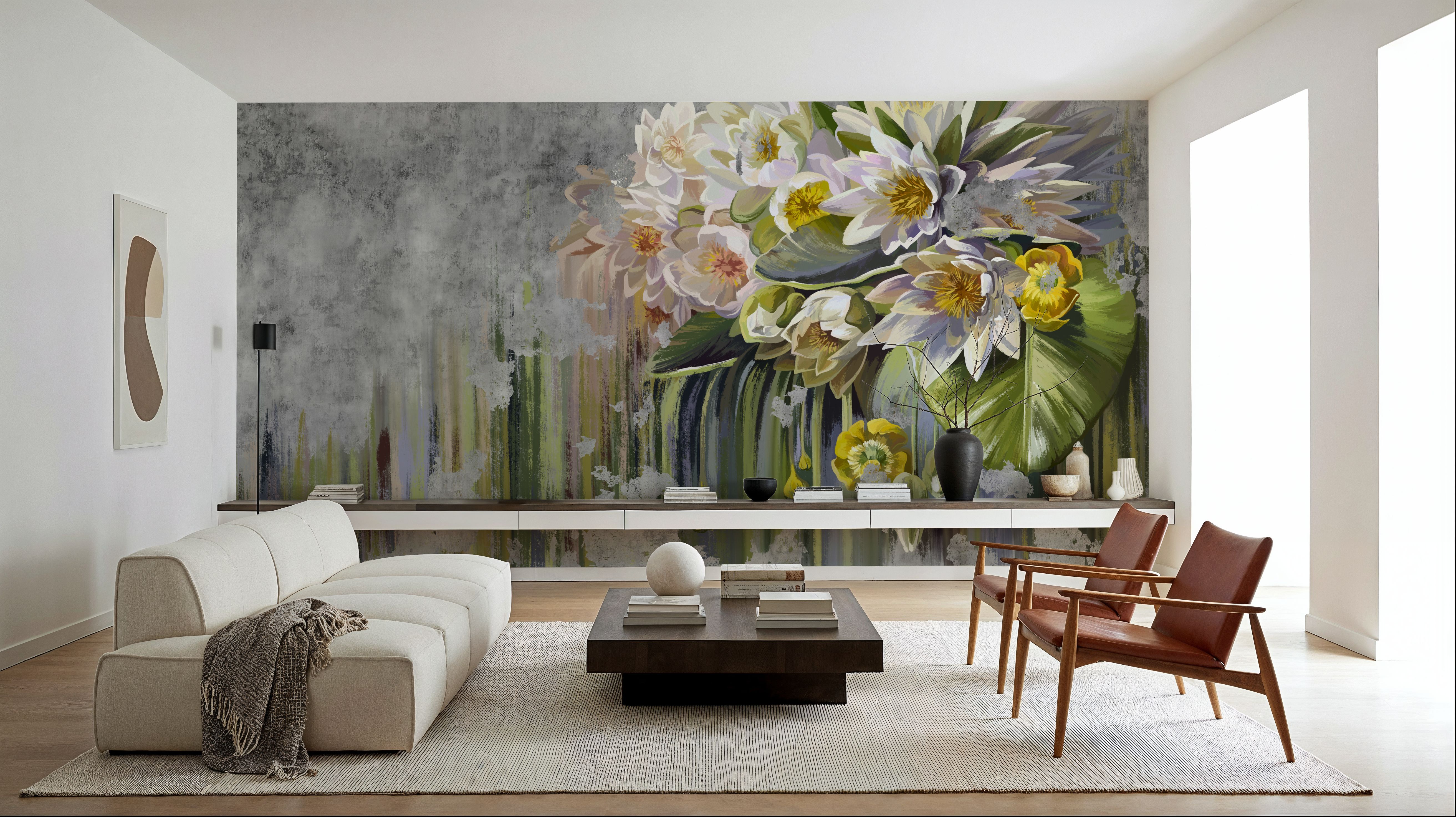 Painted Vintage Lilies, Papier peint