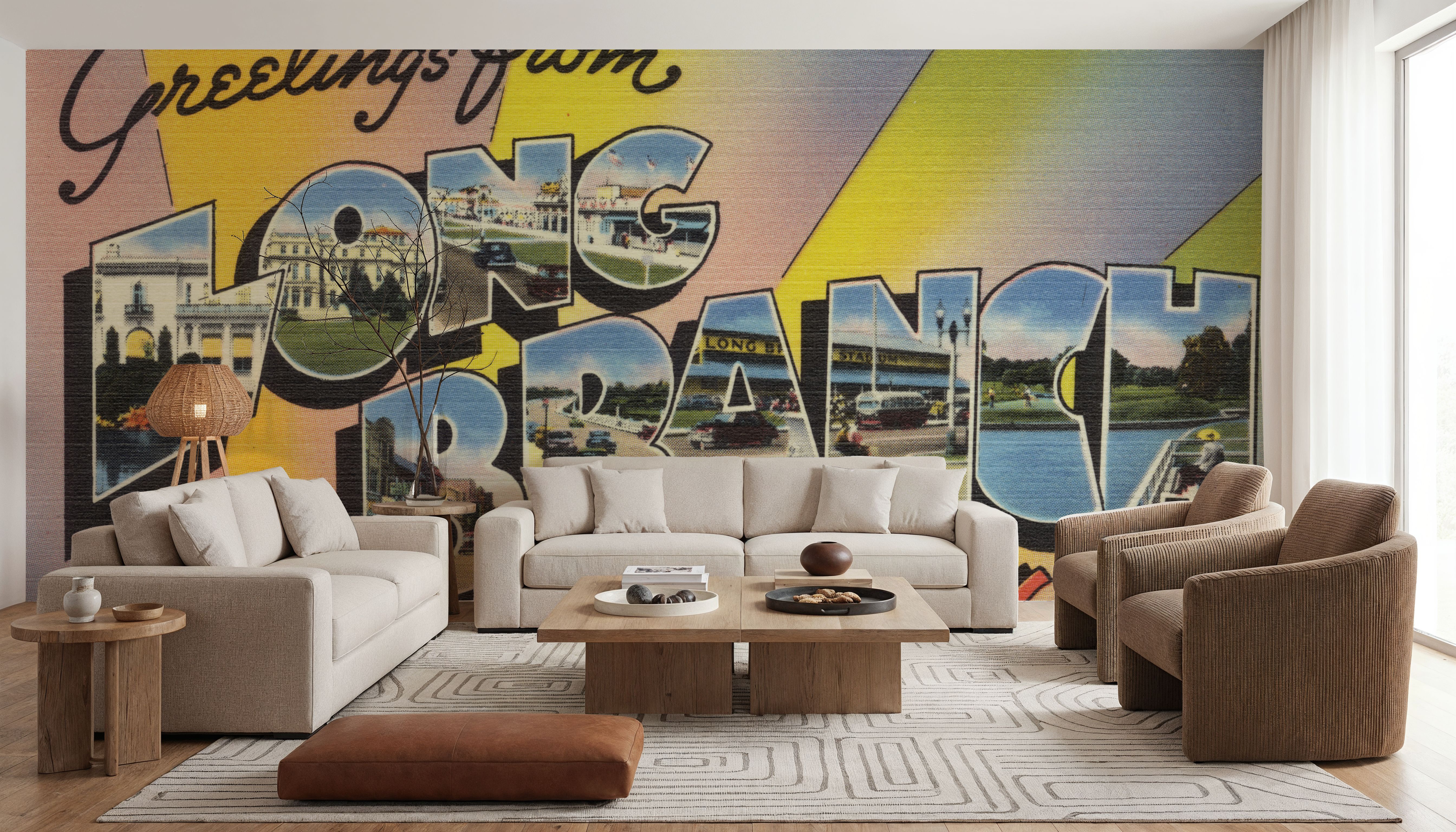 Greetings from Long Branch - Screenprint Postcard