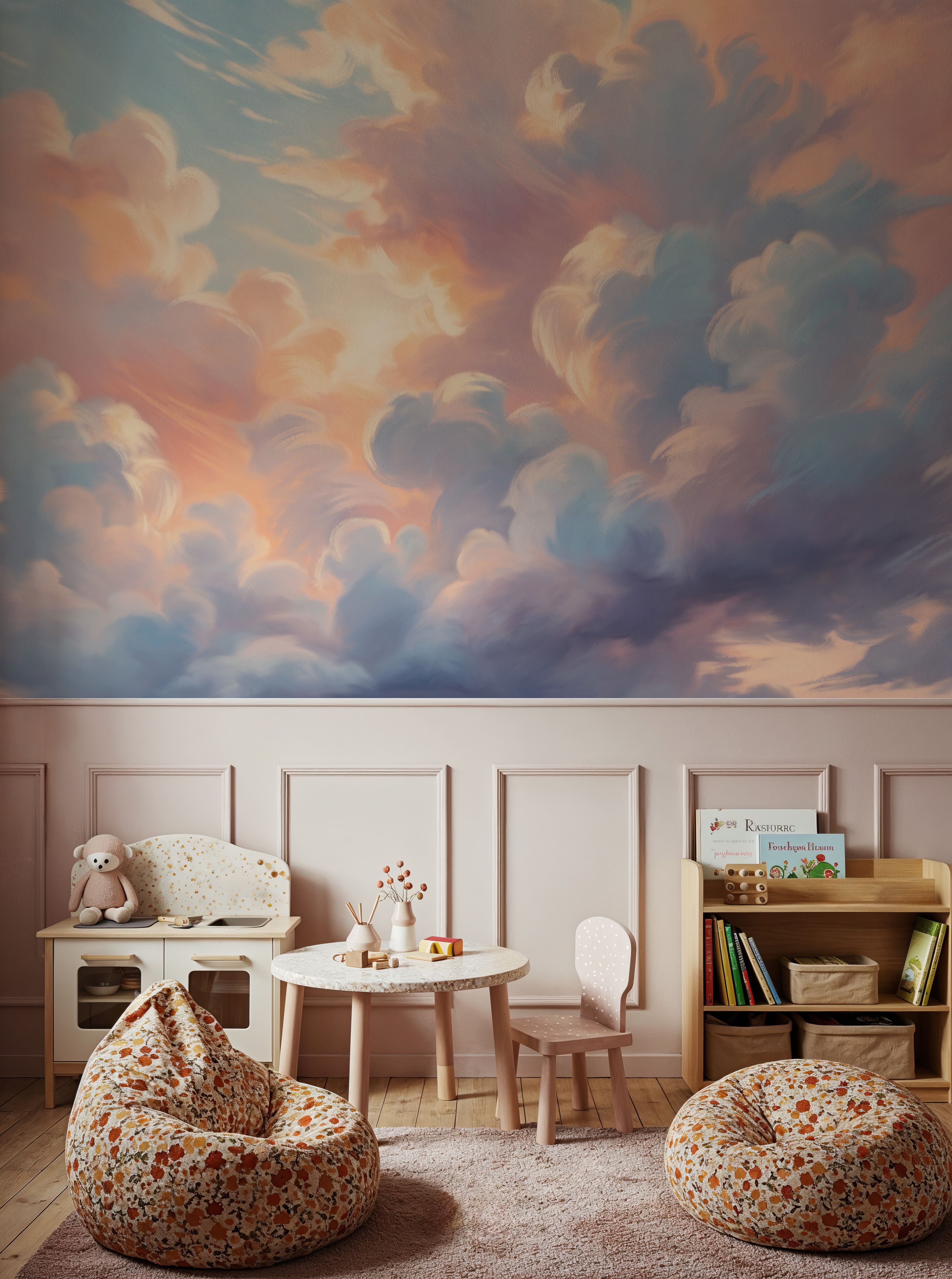 Clouding, Pink & Lavender