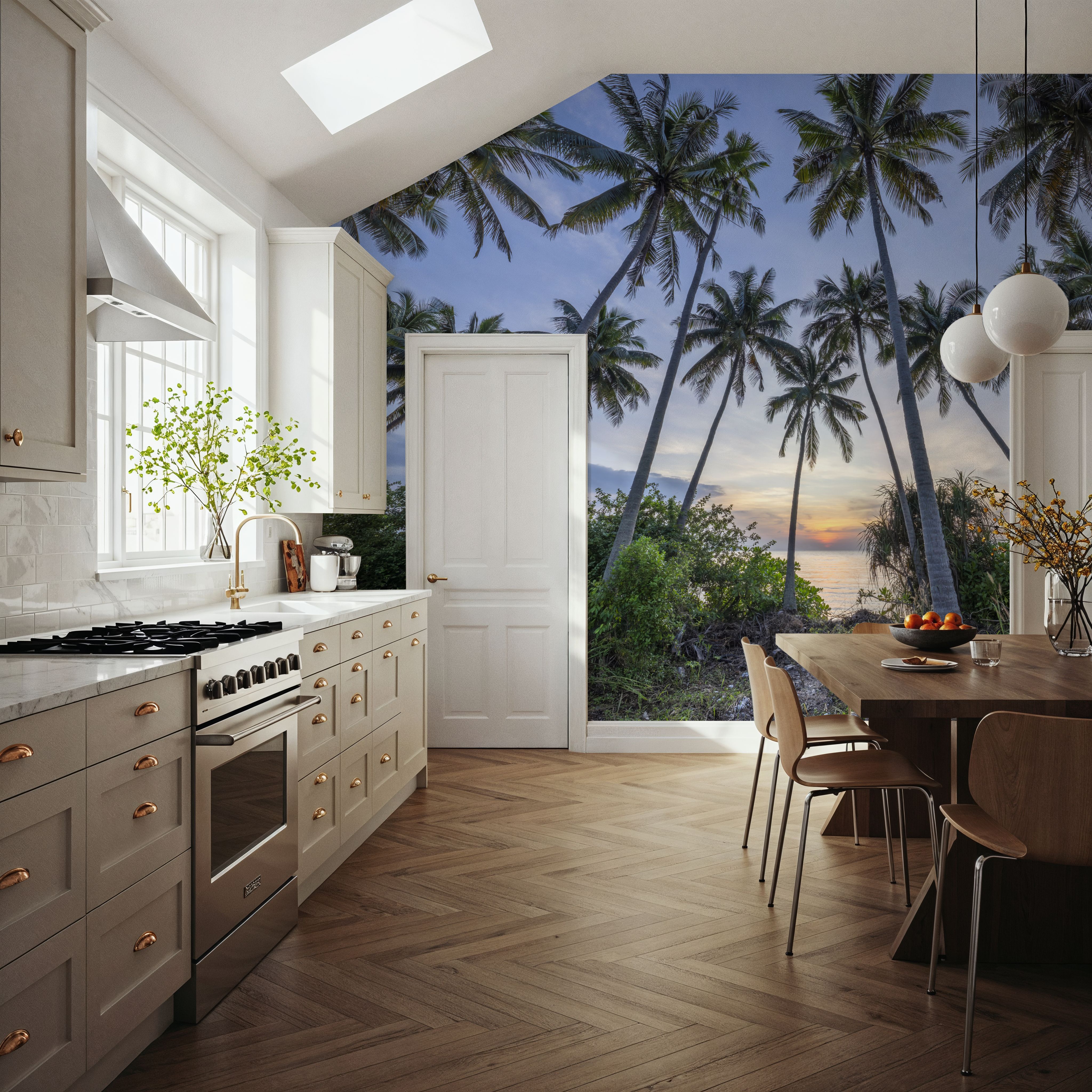 Tropical Sunset Palm