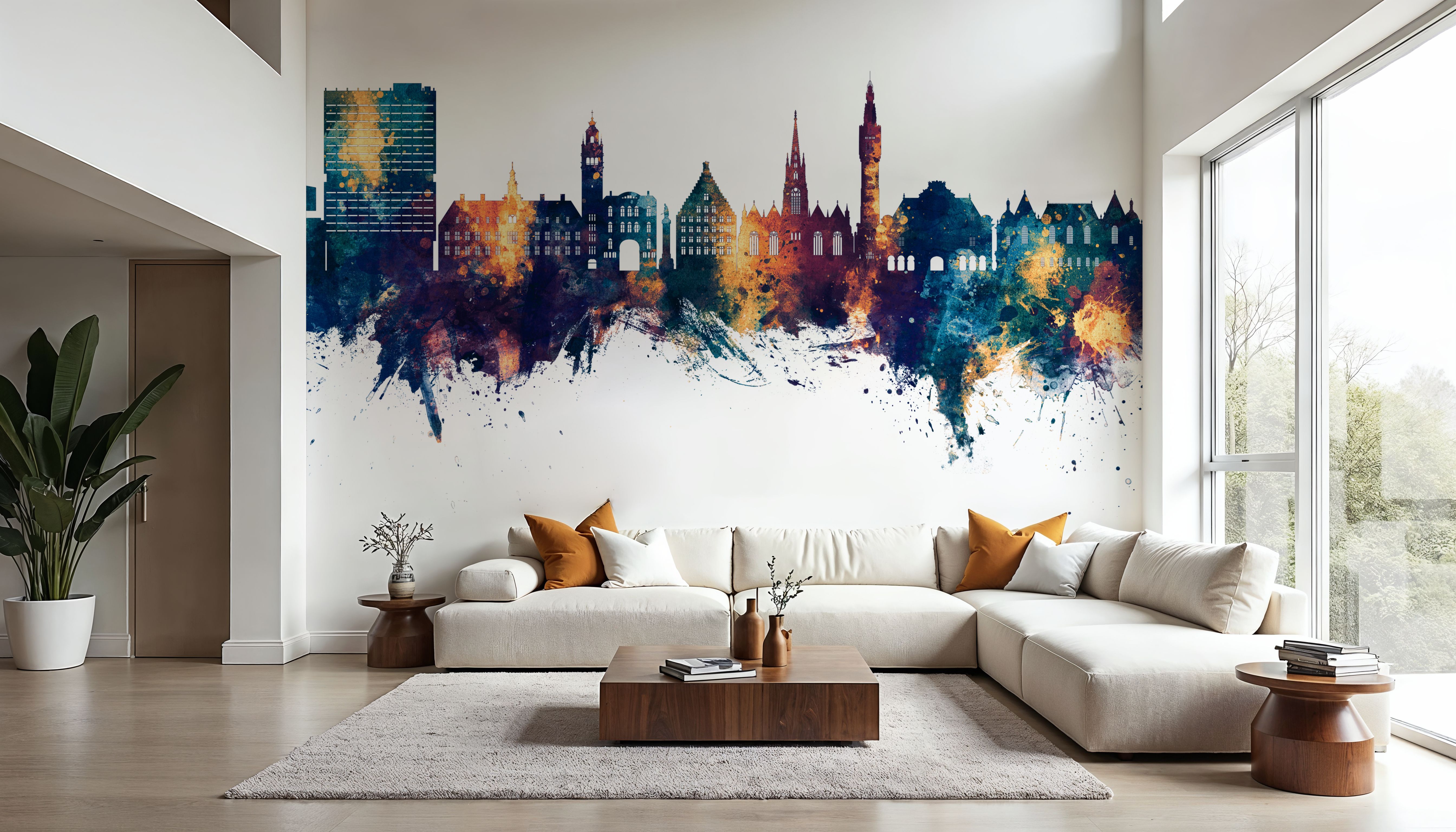 Lille France Skyline Blue & Bronze