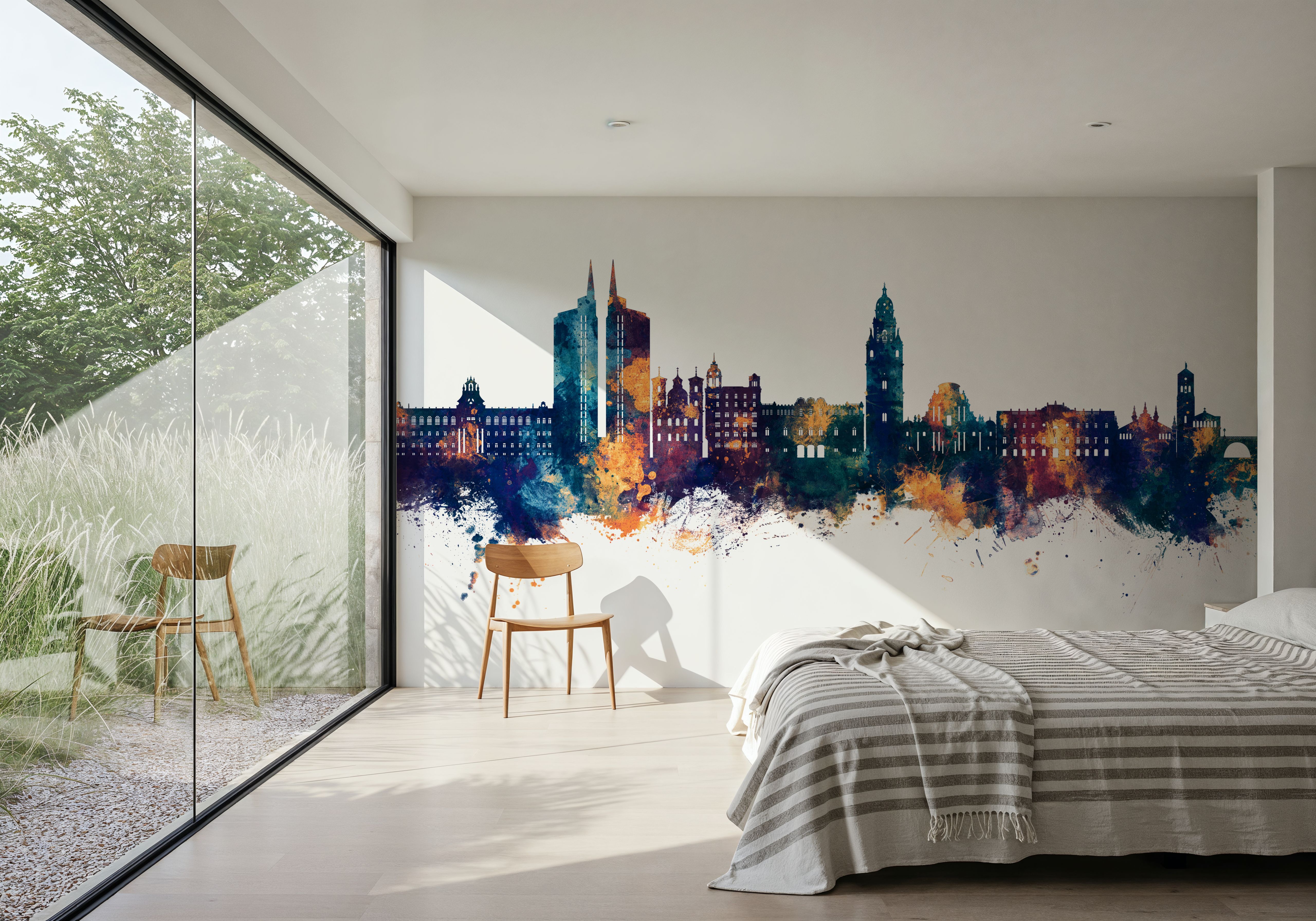 Murcia Spain Skyline Blue & Bronze