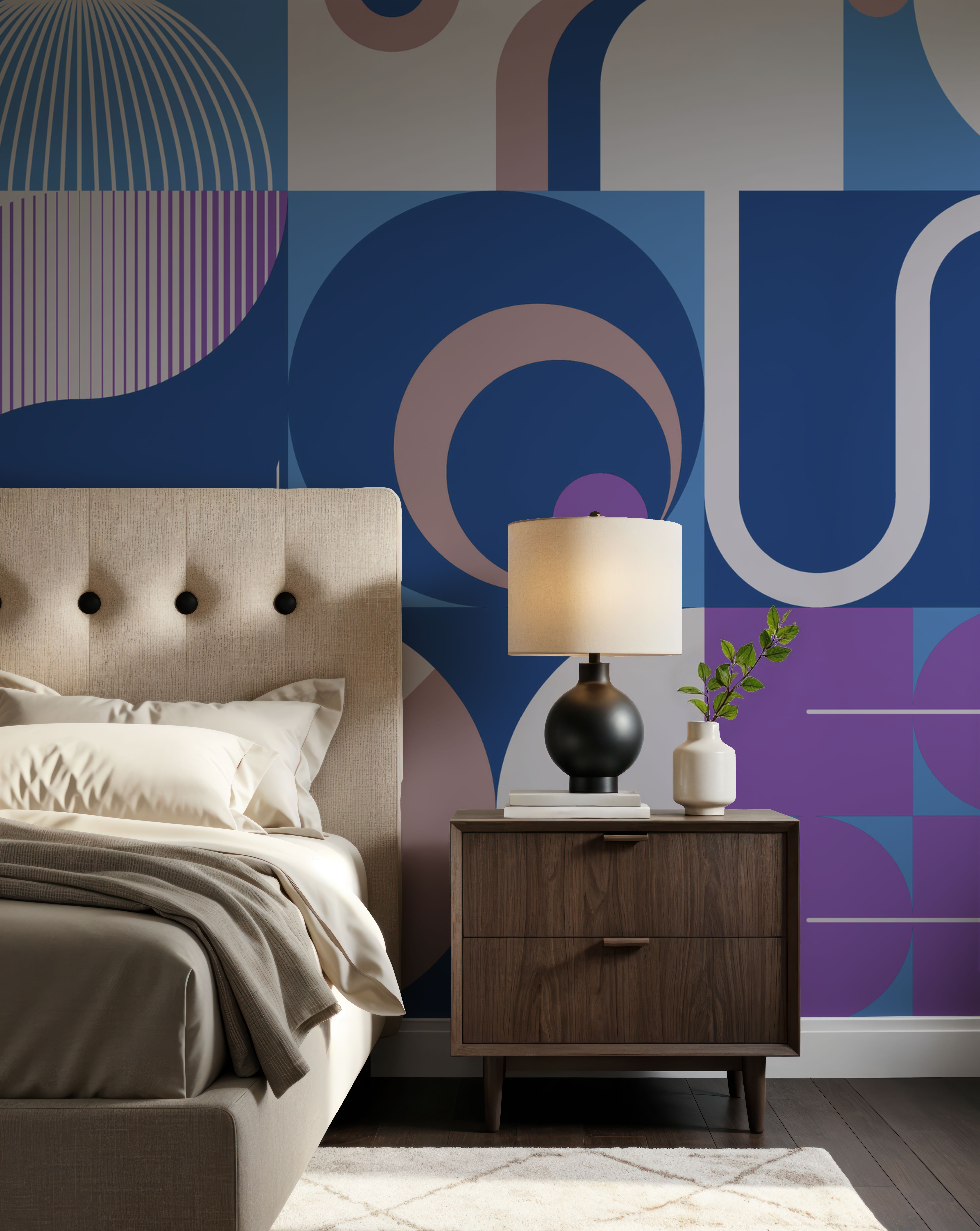 Bauhaus Geometric, Blue