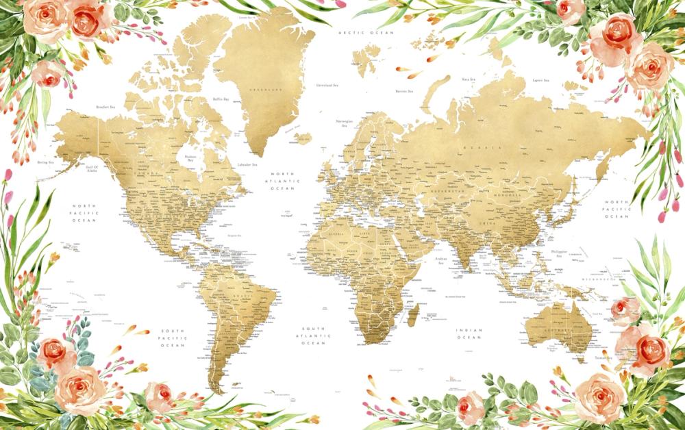 World Map Cities - Blythe