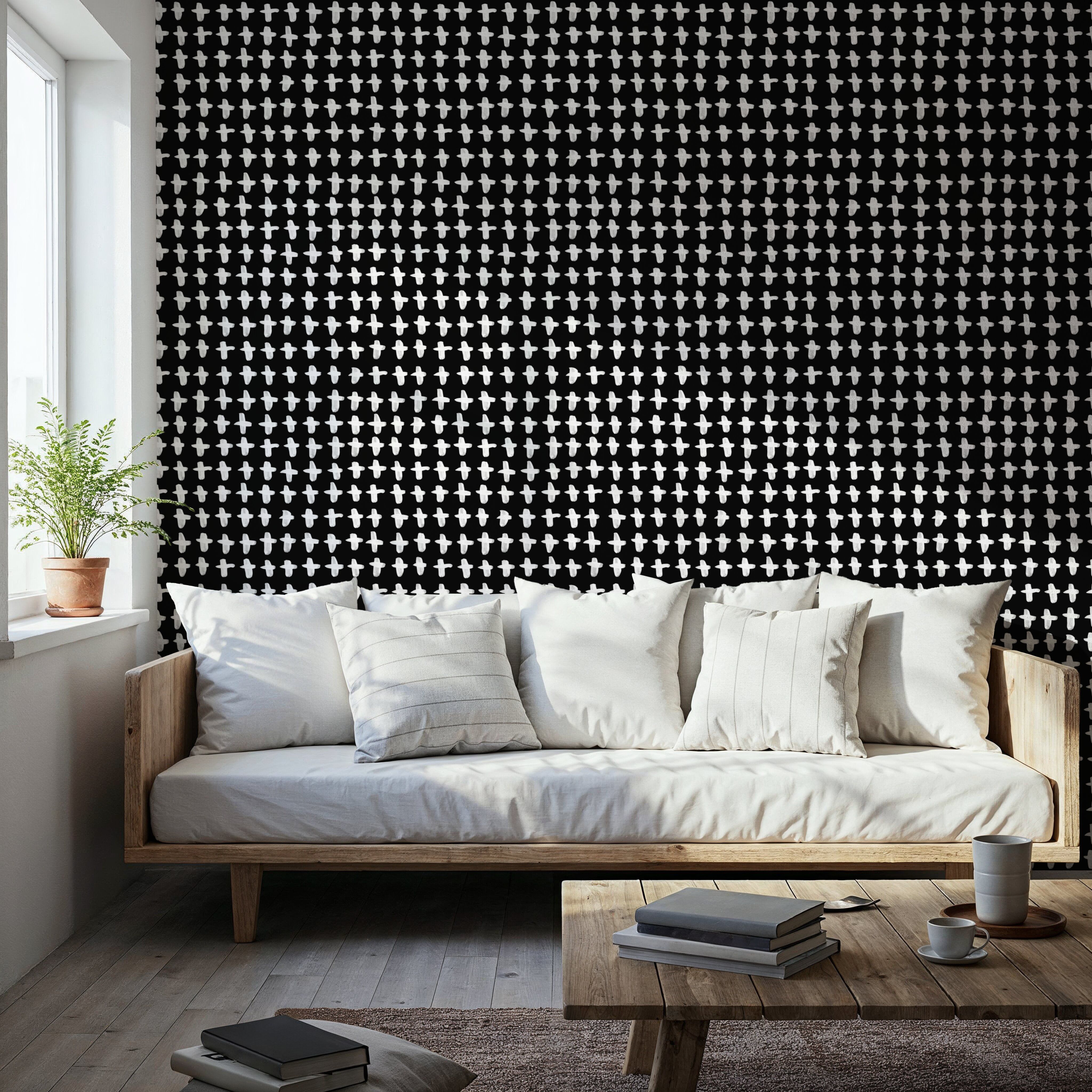 Doodle Crosses Black