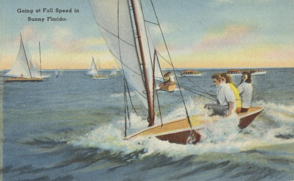 Greetings from Sunny Florida - Screenprint Postcard