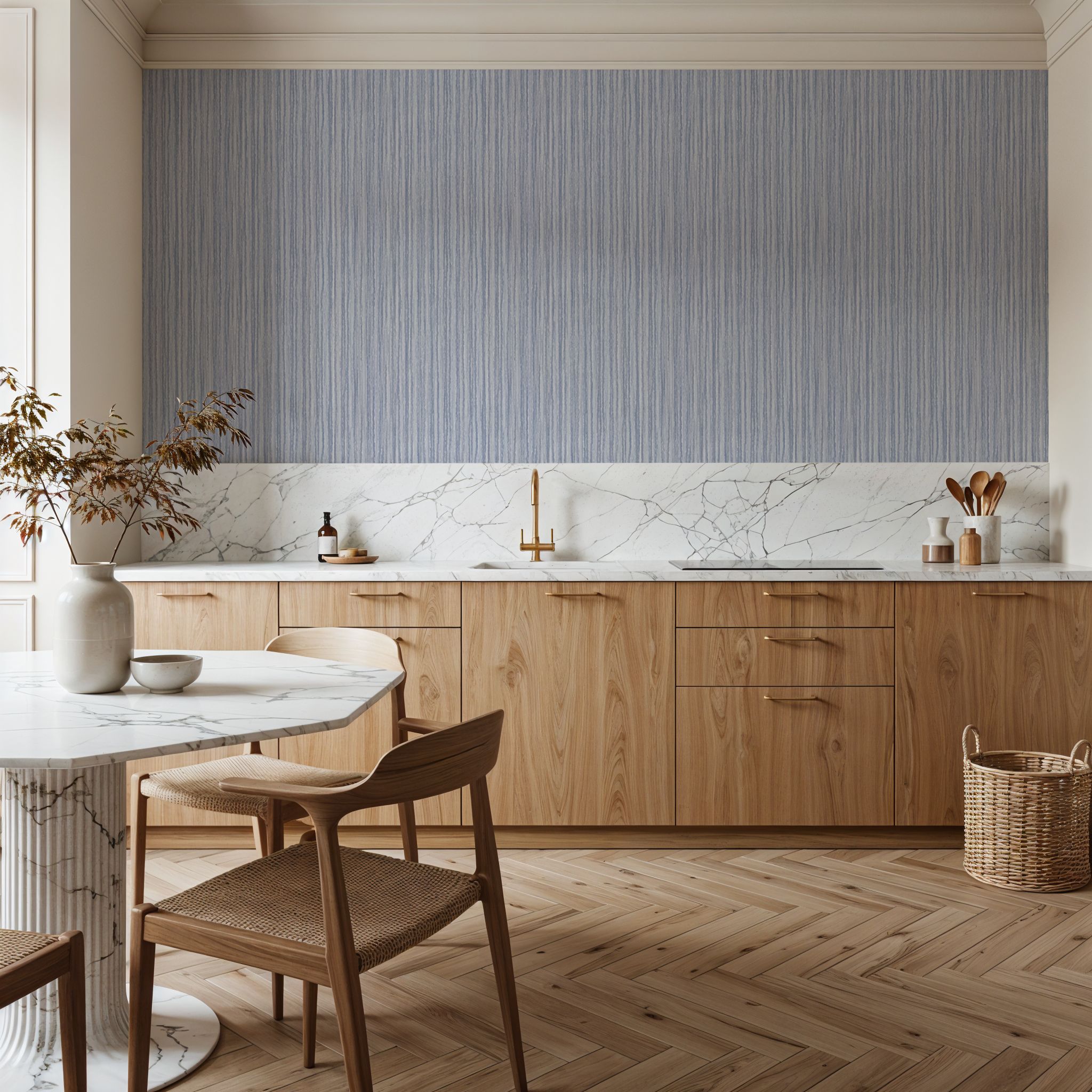 Textured Lines, French Blue