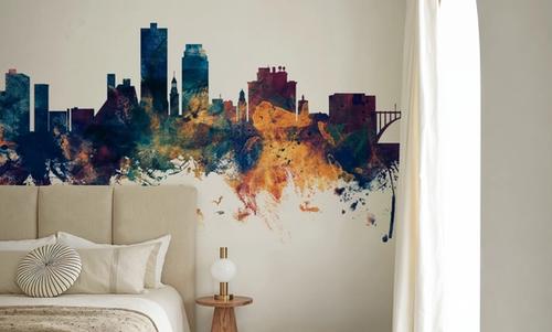 Knoxville Tennessee Skyline Blue & Bronze