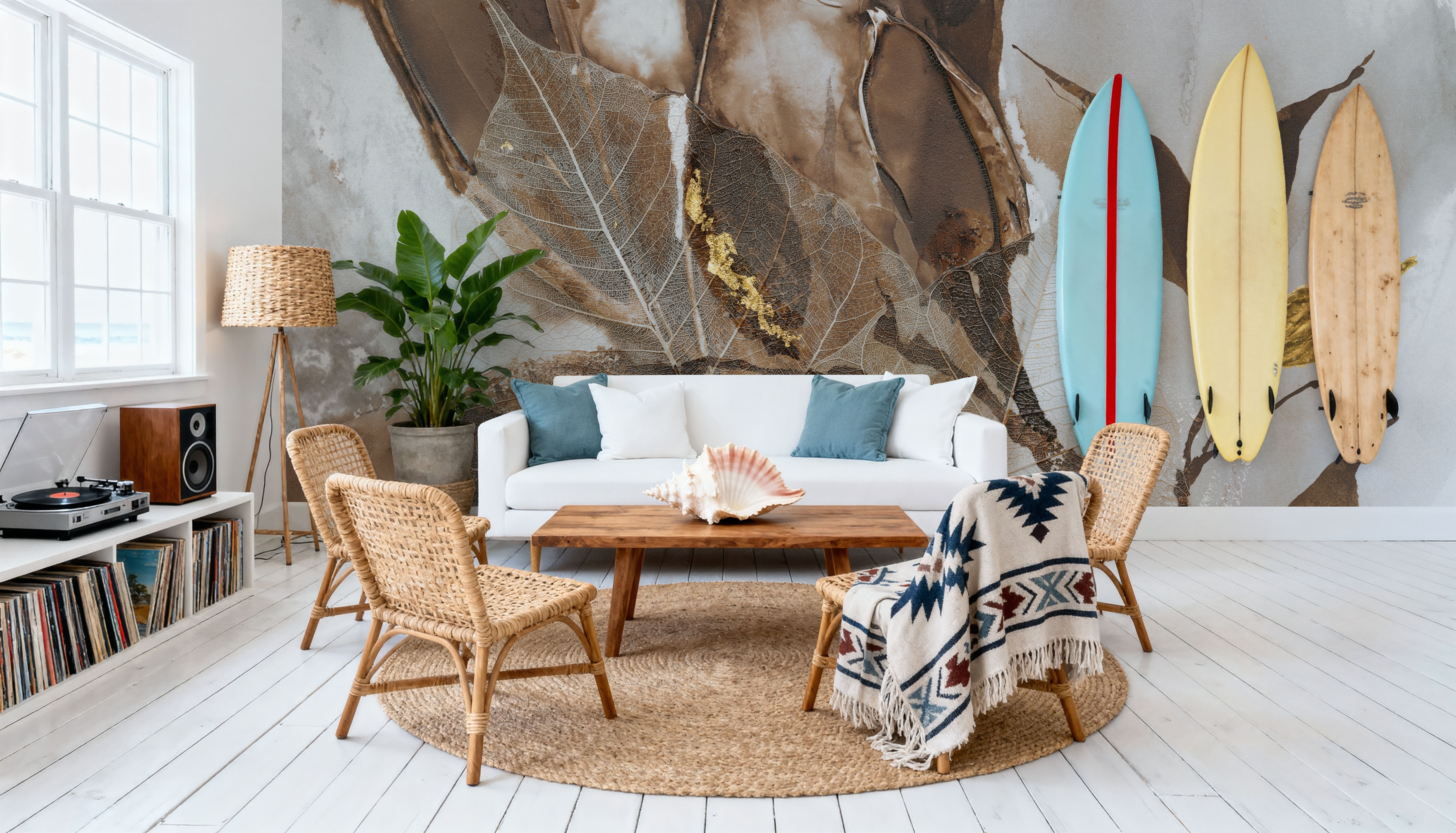 Gilded Leaf Collage II