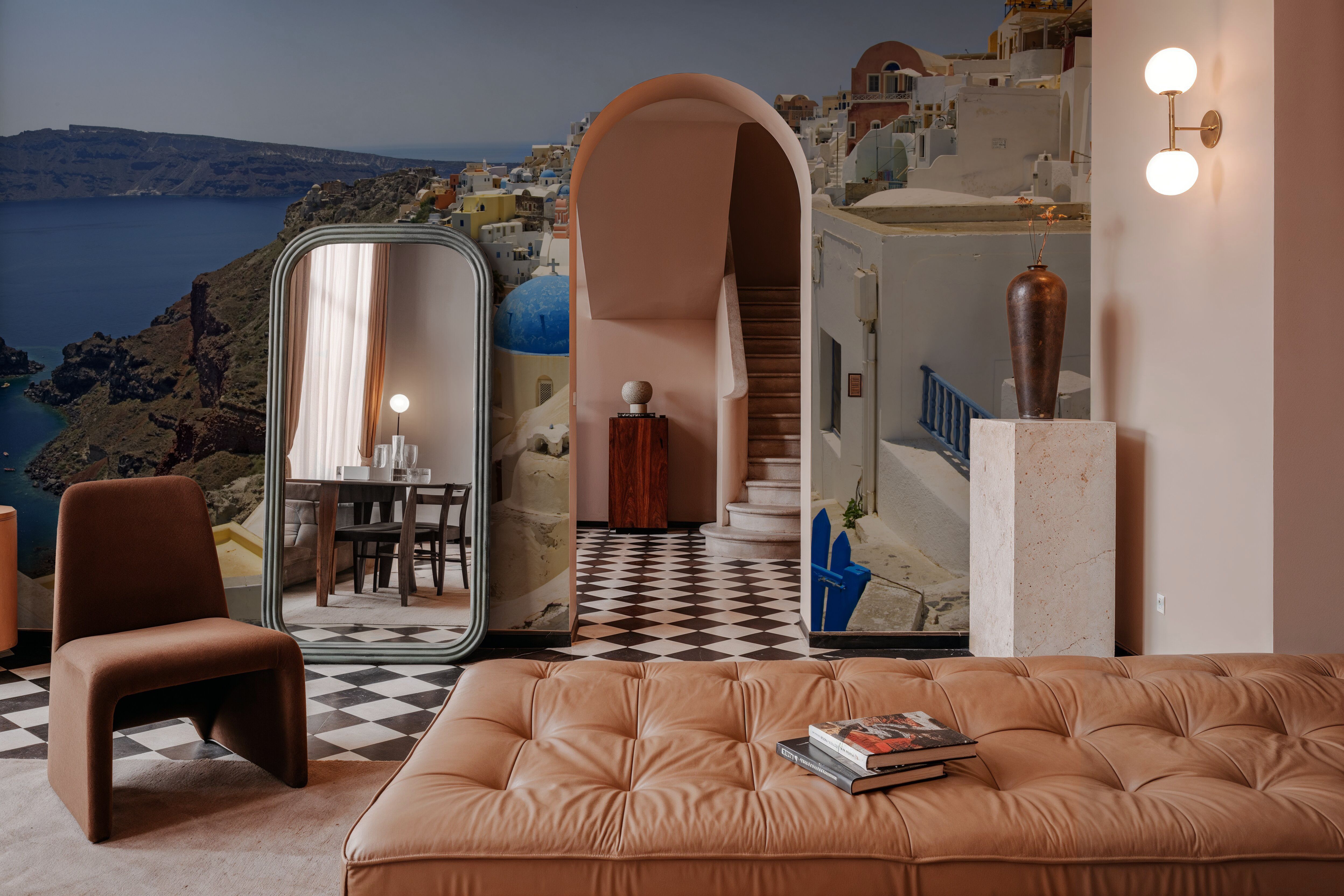 Santorini Vista, Wallpaper