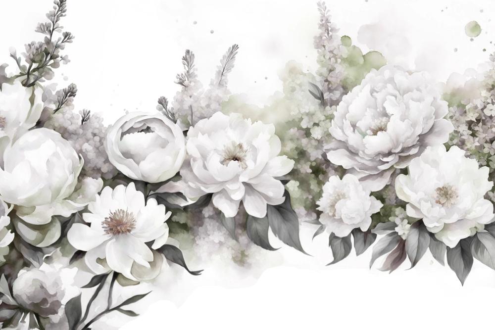 Peony Melody Green and Purple