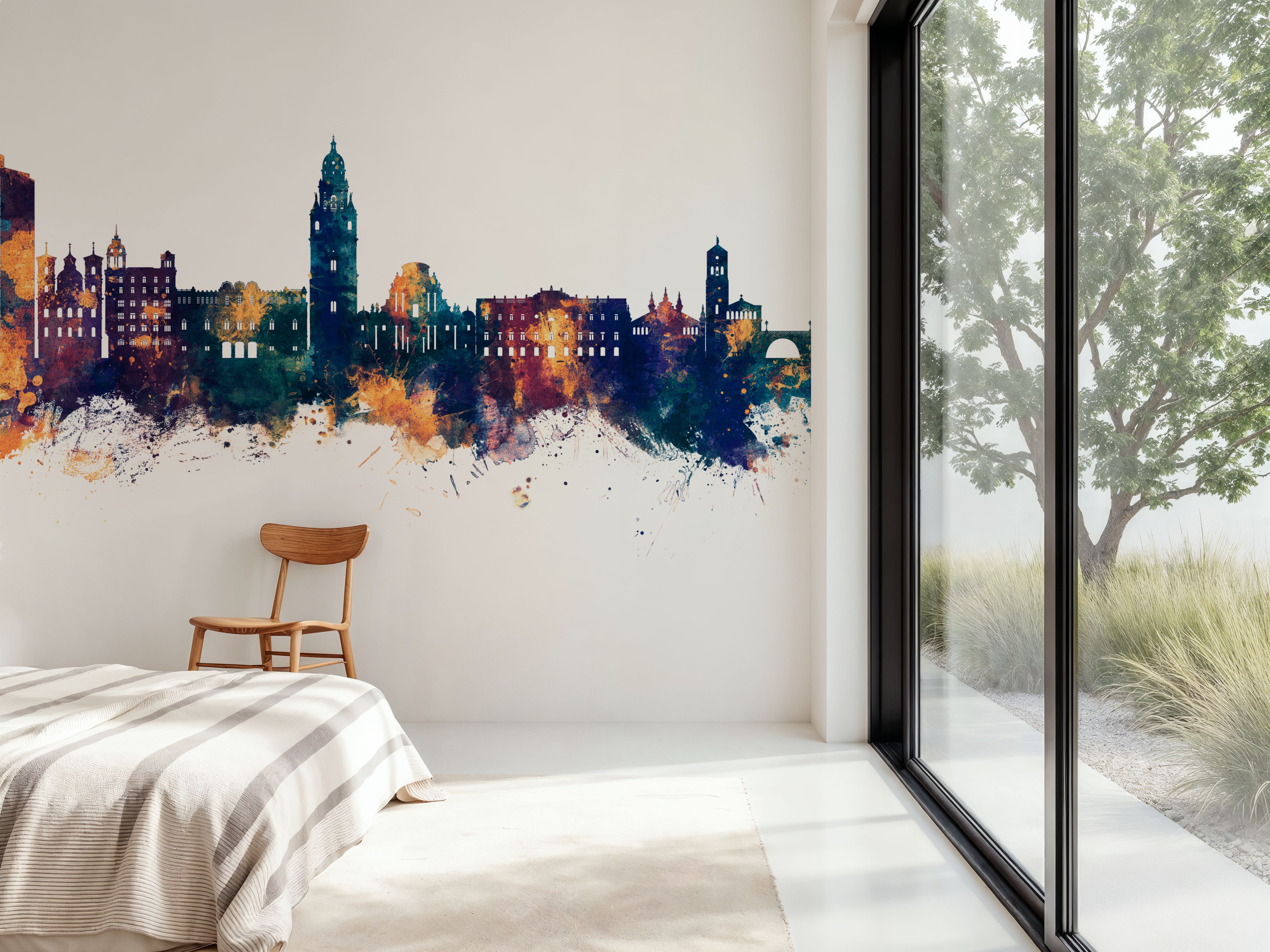 Murcia Spain Skyline Blue & Bronze