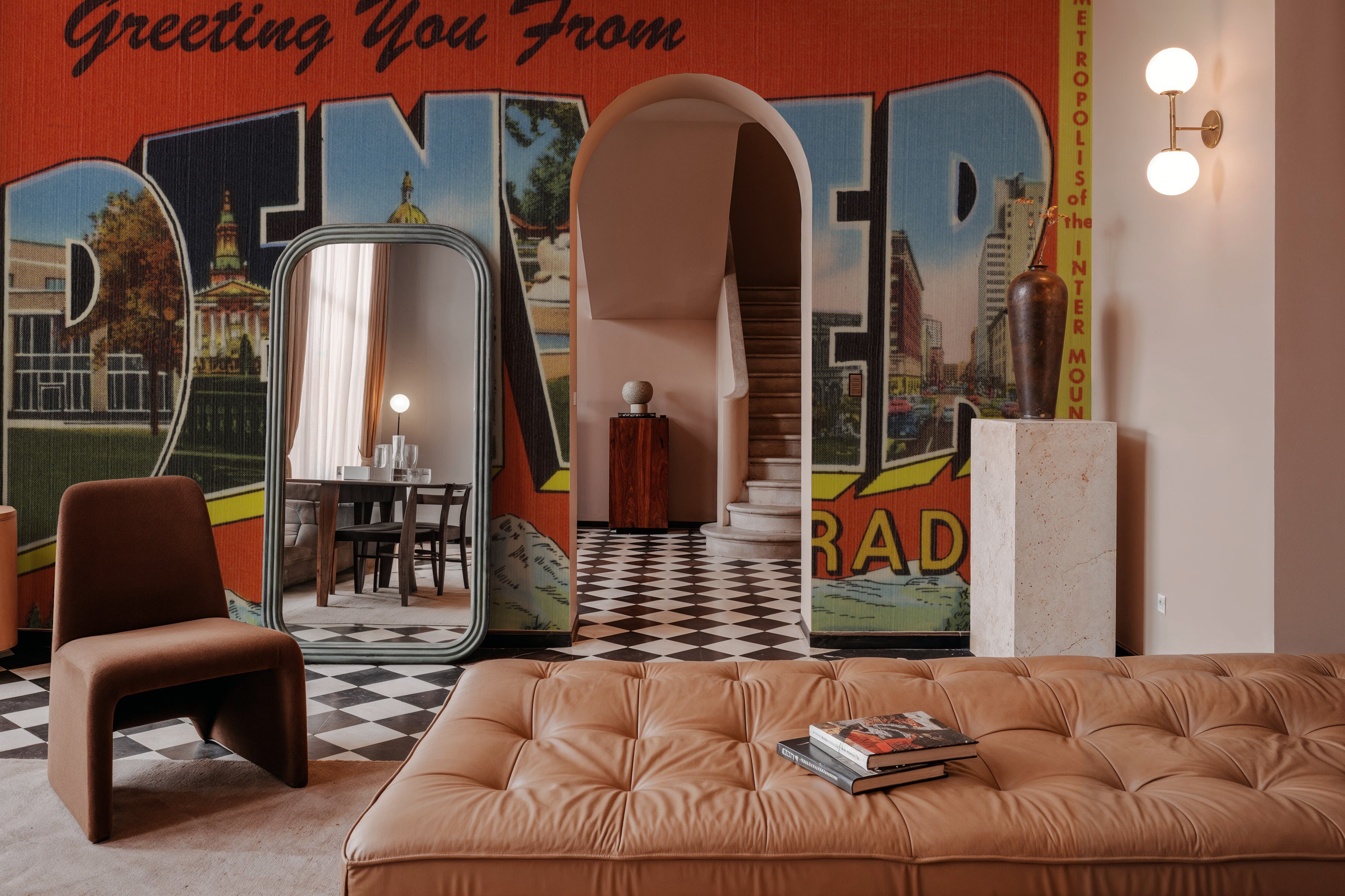 Greetings from Denver - Screenprint Postcard, Wallpaper