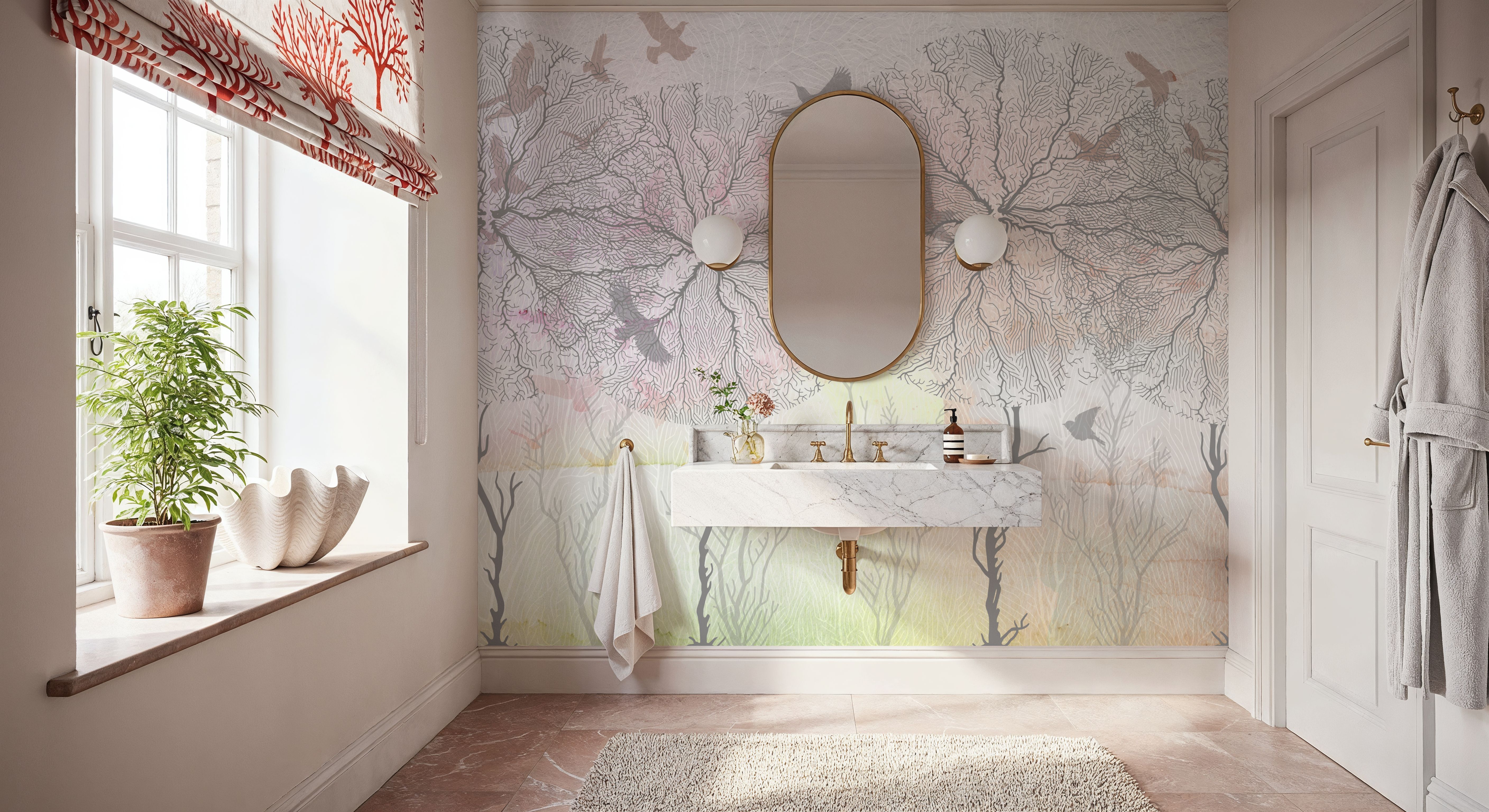 Shade of Trees Pink, Papier peint