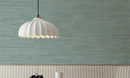 Faux Grasscloth with Visible Seams, Seafoam