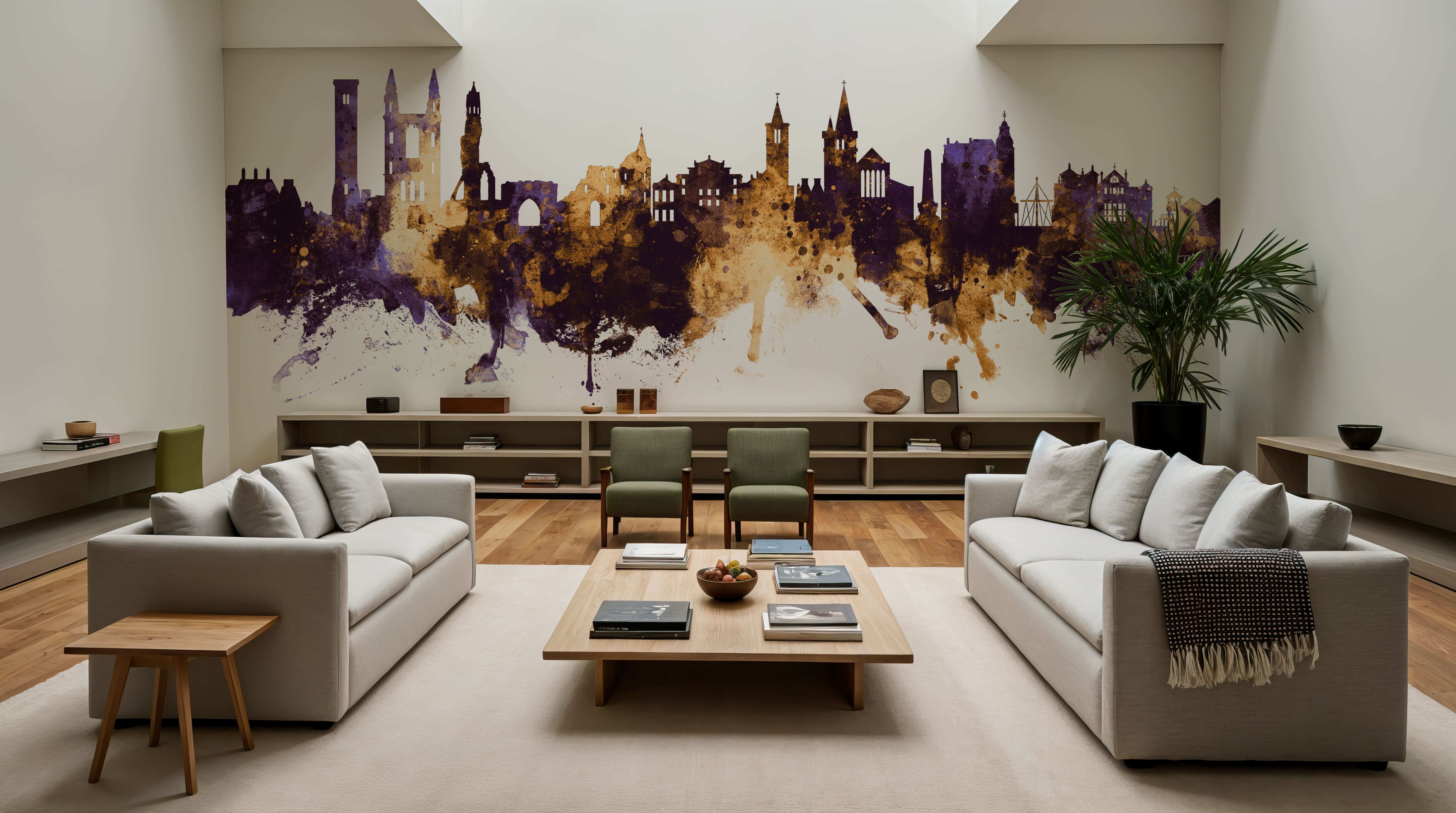 At Andrews Scotland Skyline Purple & Gold