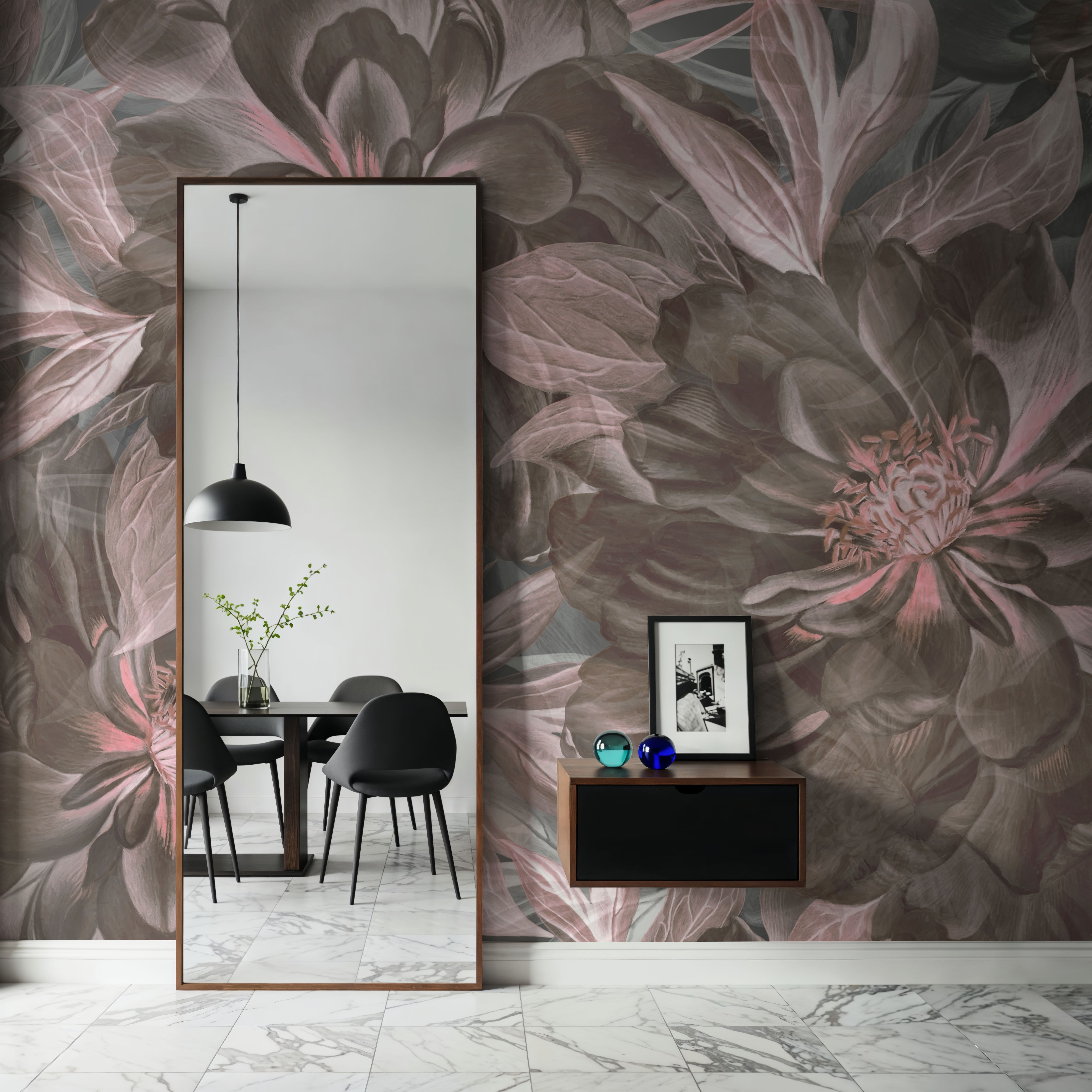 Peony Study - Ash and Pink