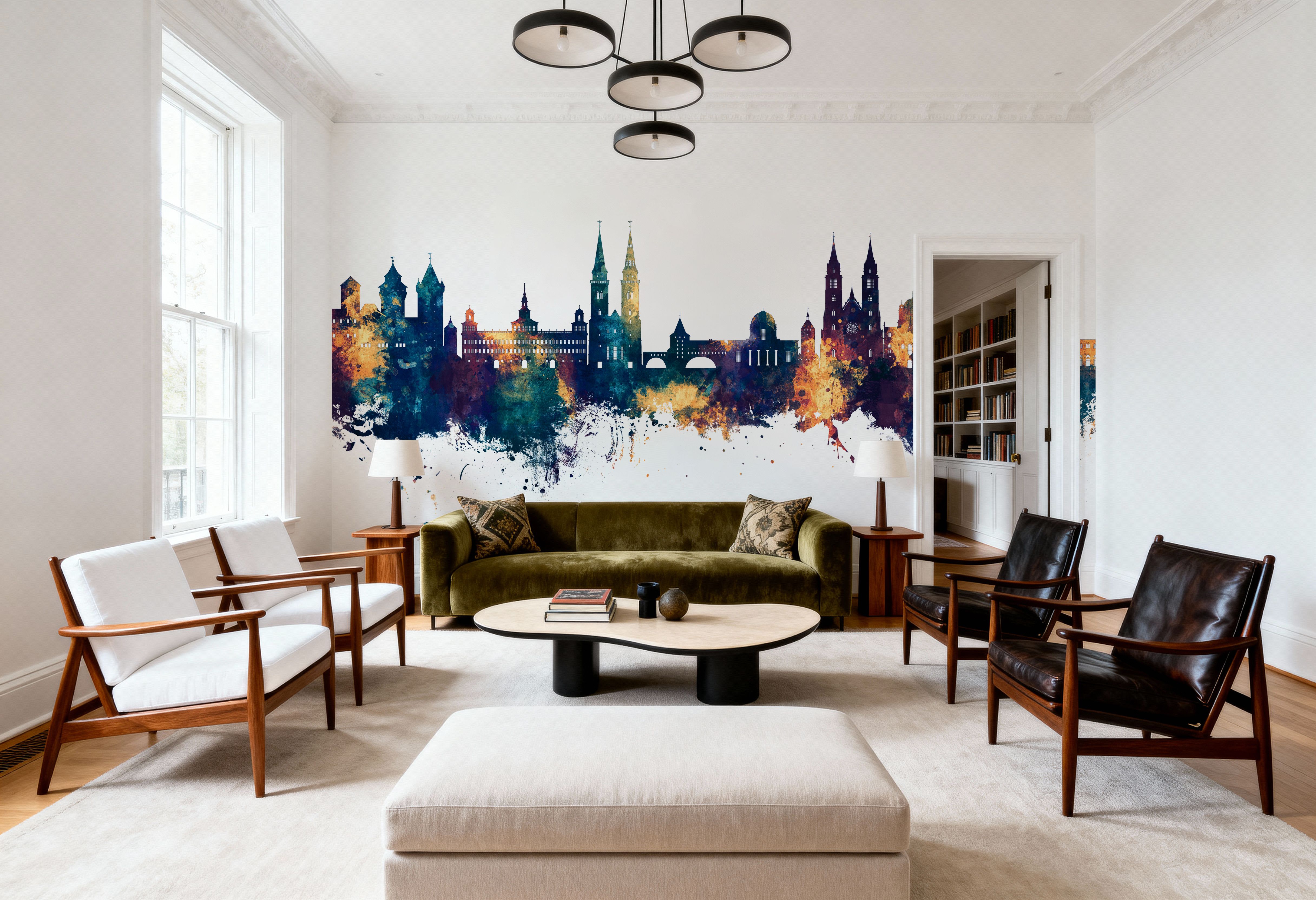 Nürnberg Germany Skyline Blue & Bronze