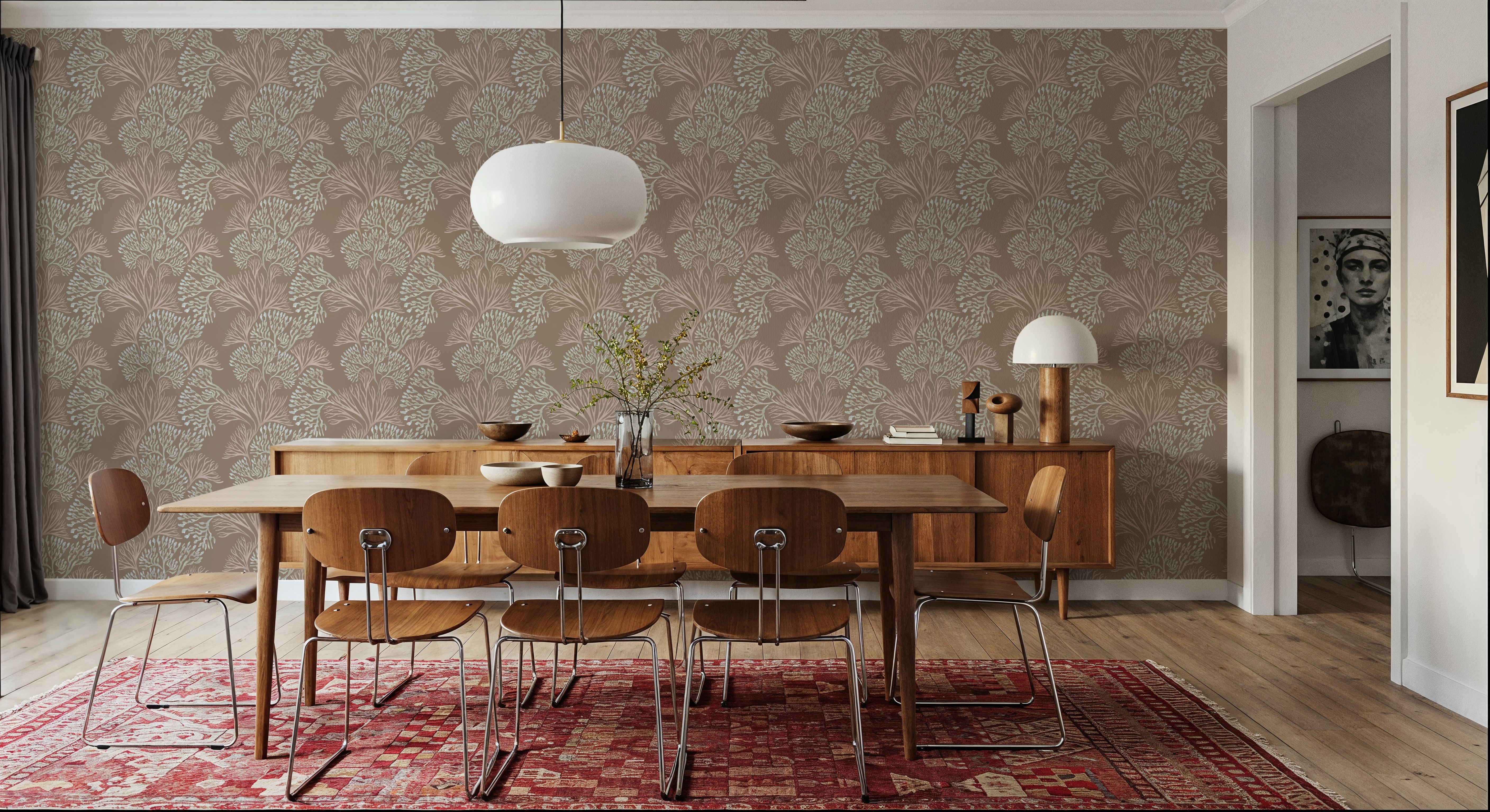 Subtle Seaweed, Warm Beige