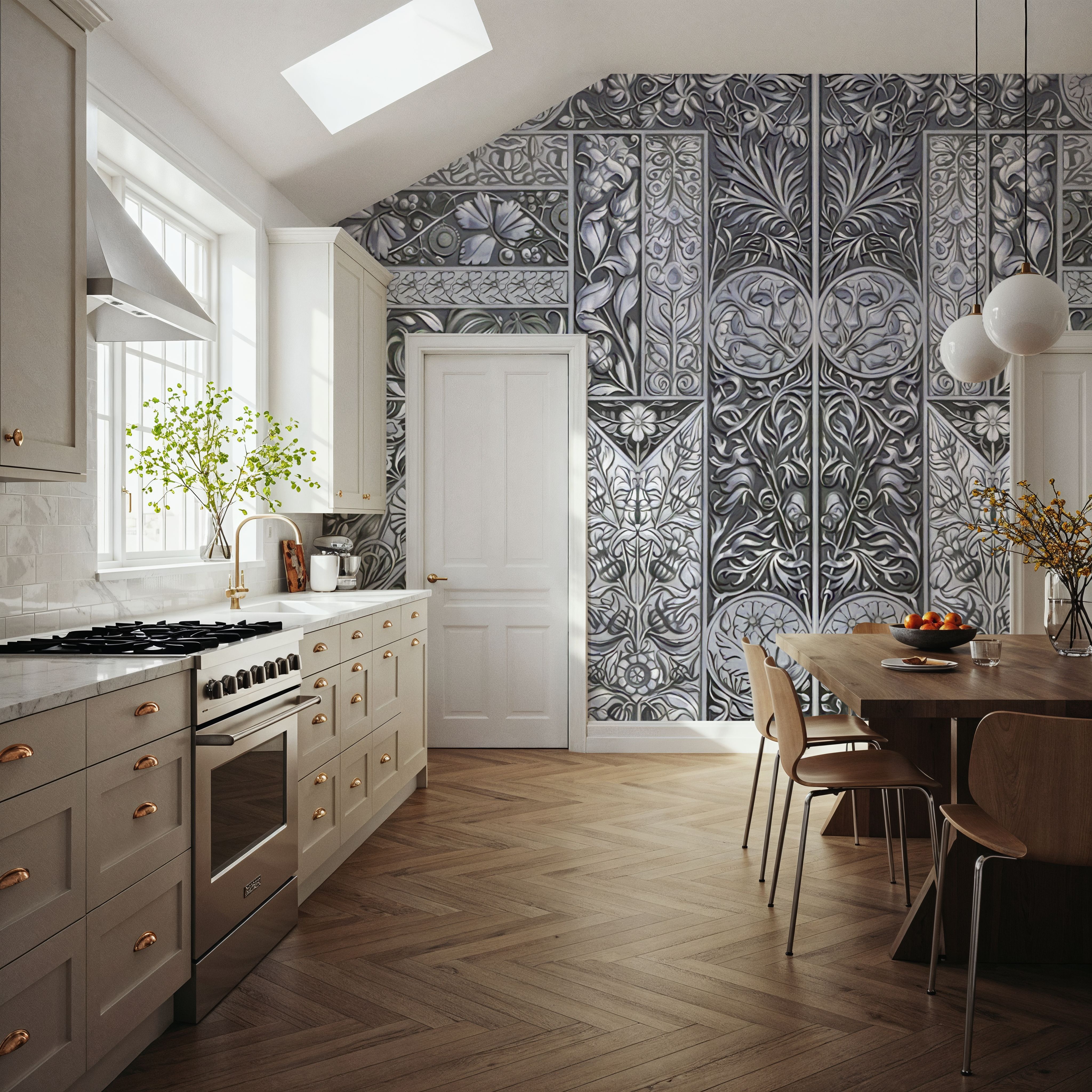 Flower Collection, Green & Blue