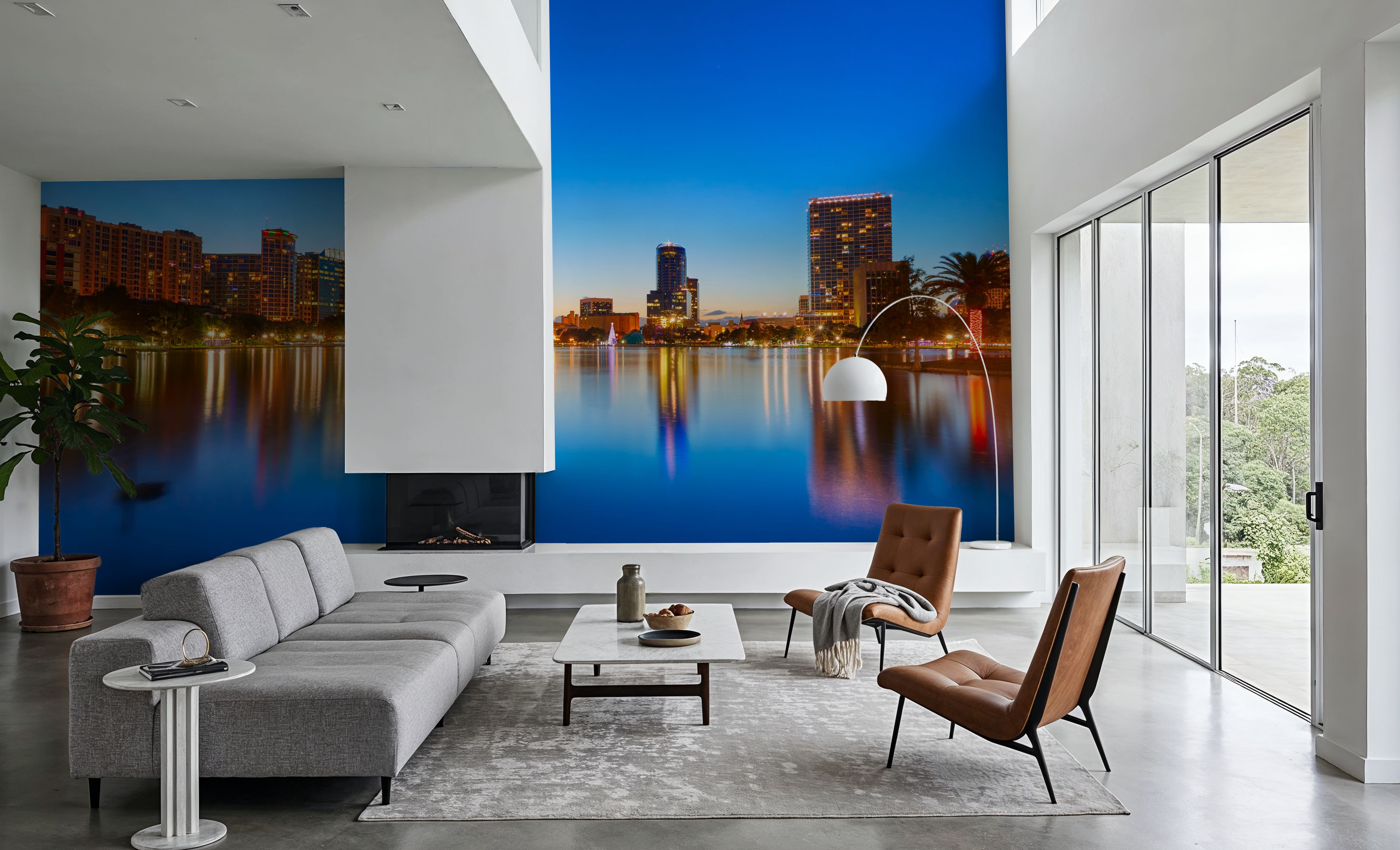 Orlando Skyline Sunset at Lake Eola, Tapet