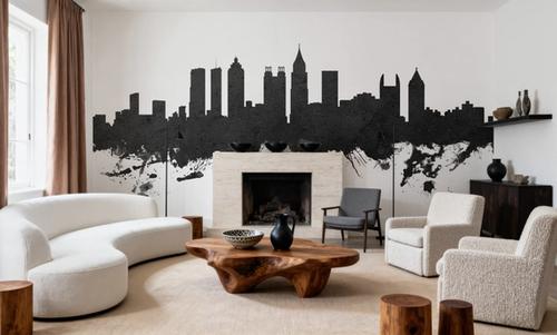Atlanta Georgia Skyline Black & White