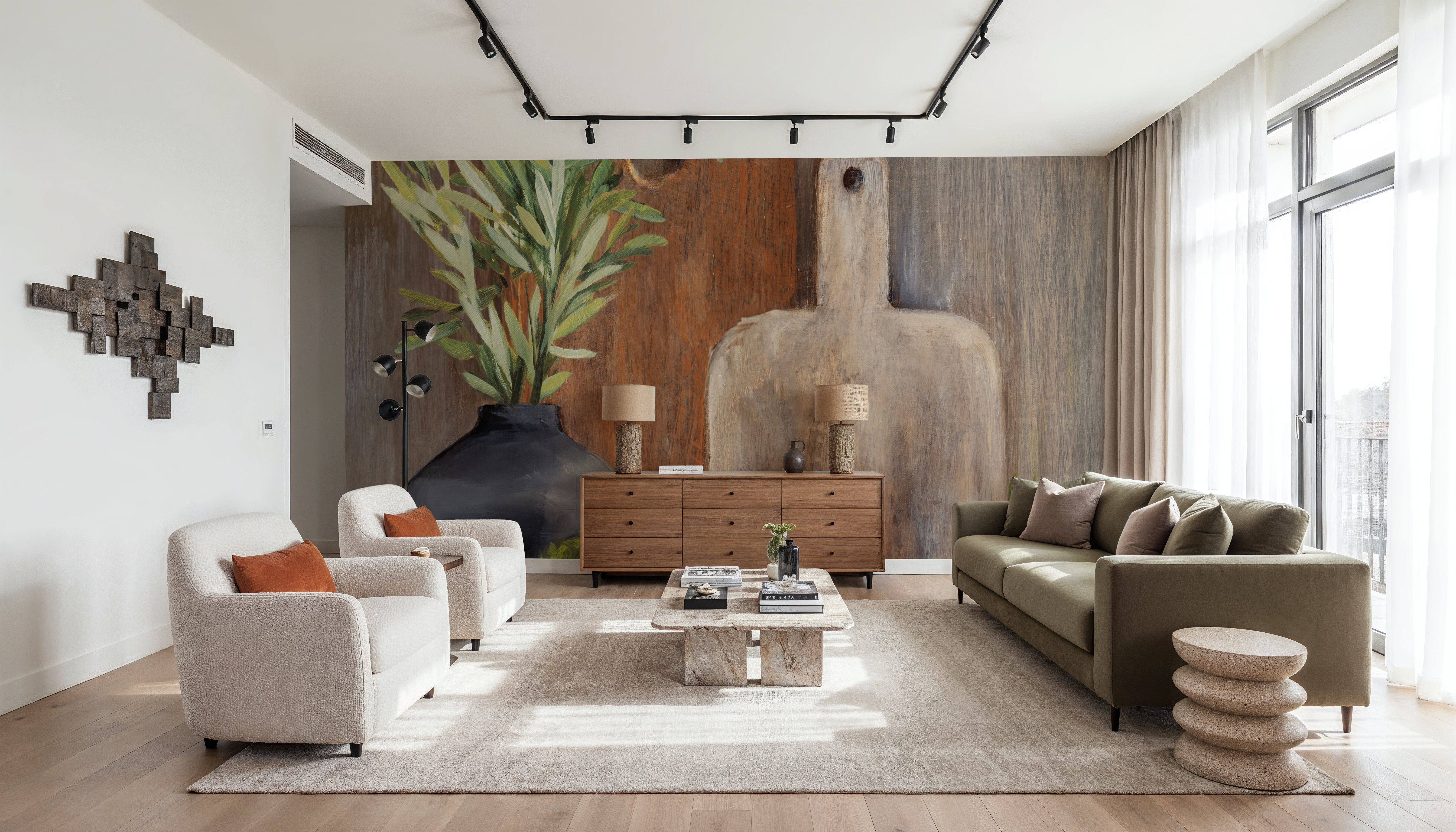 Spring Tableaux I Greenery