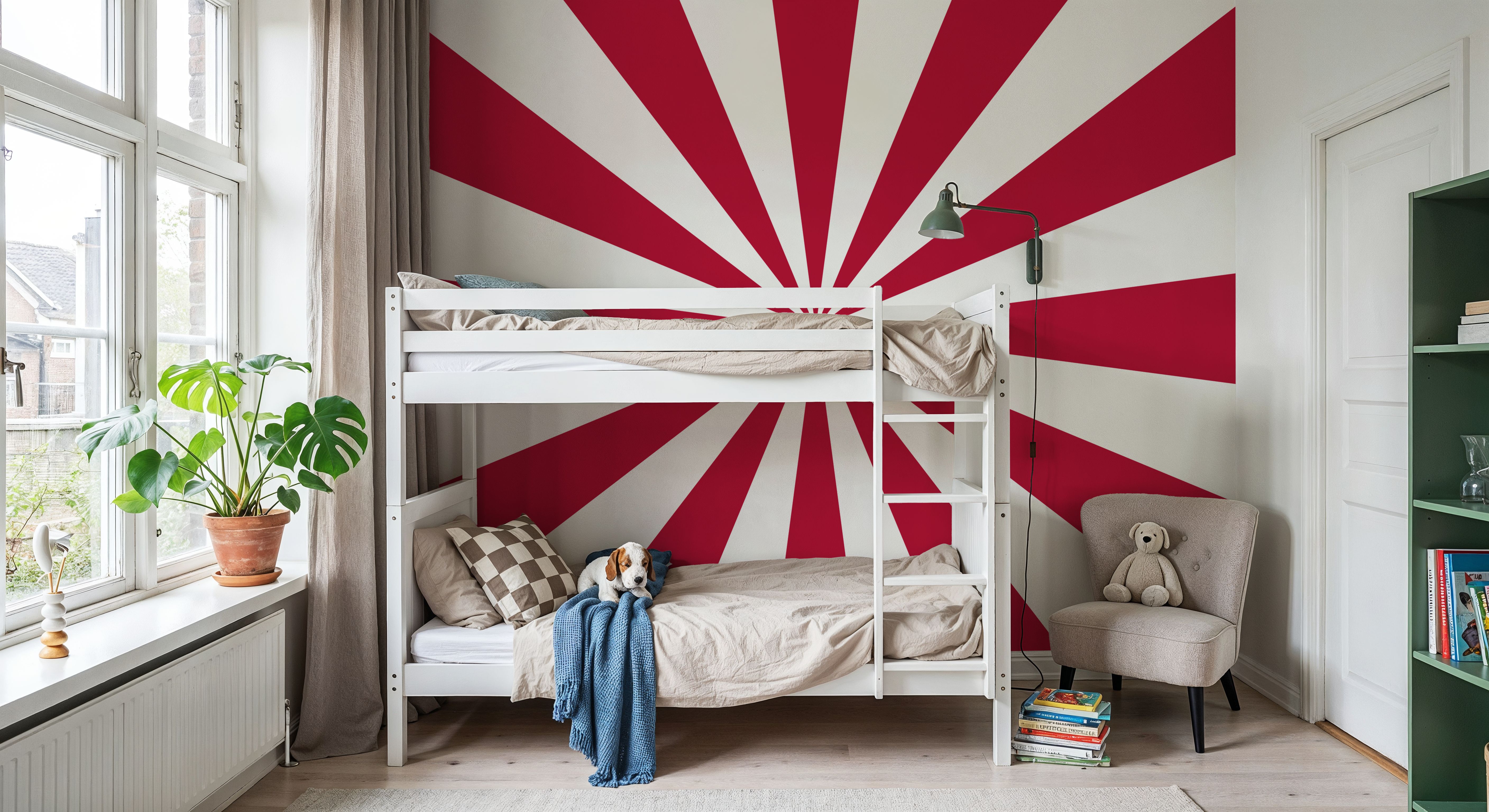 Circus Ceiling, Red, Wallpaper