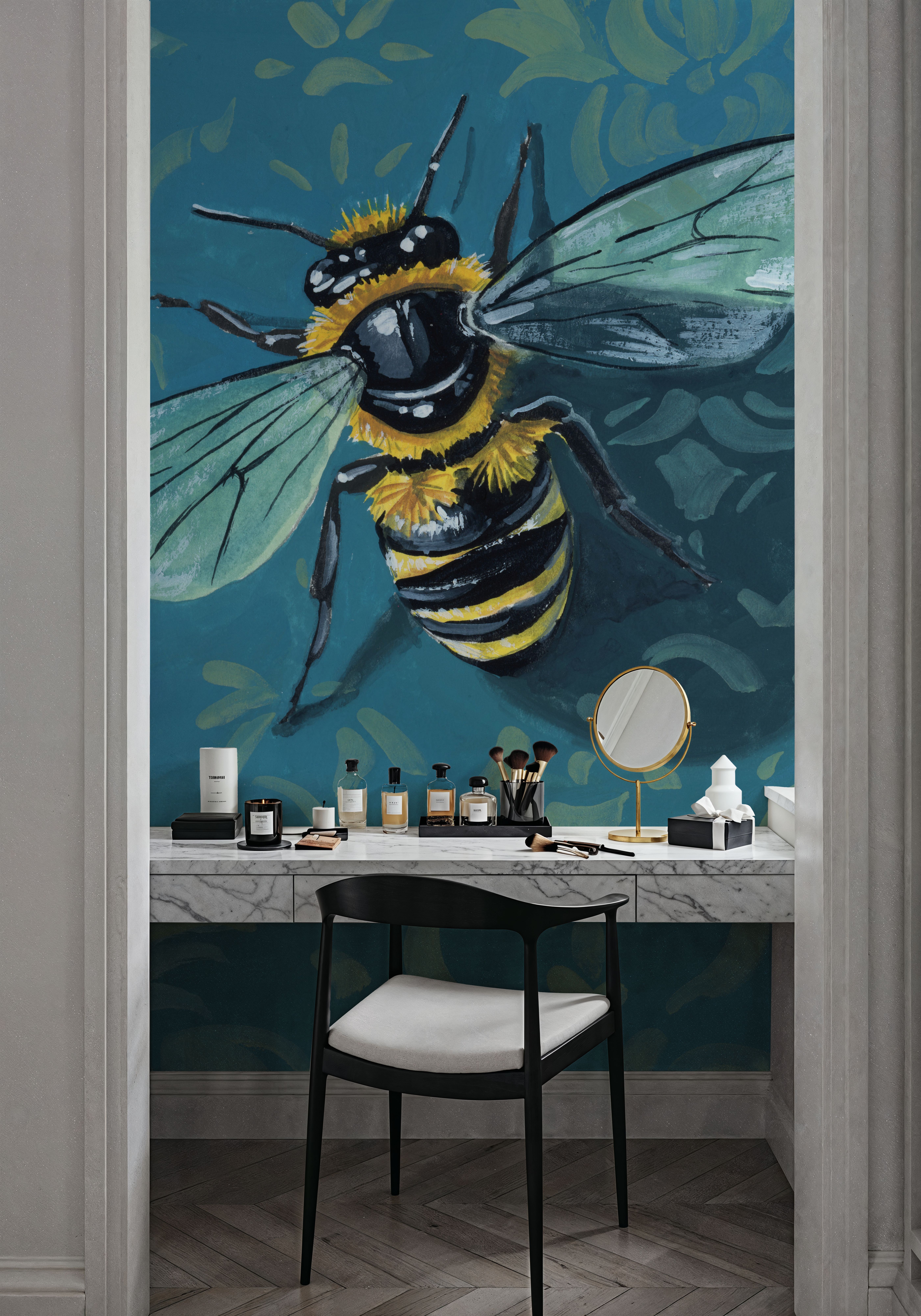 Bee on The Library Wall