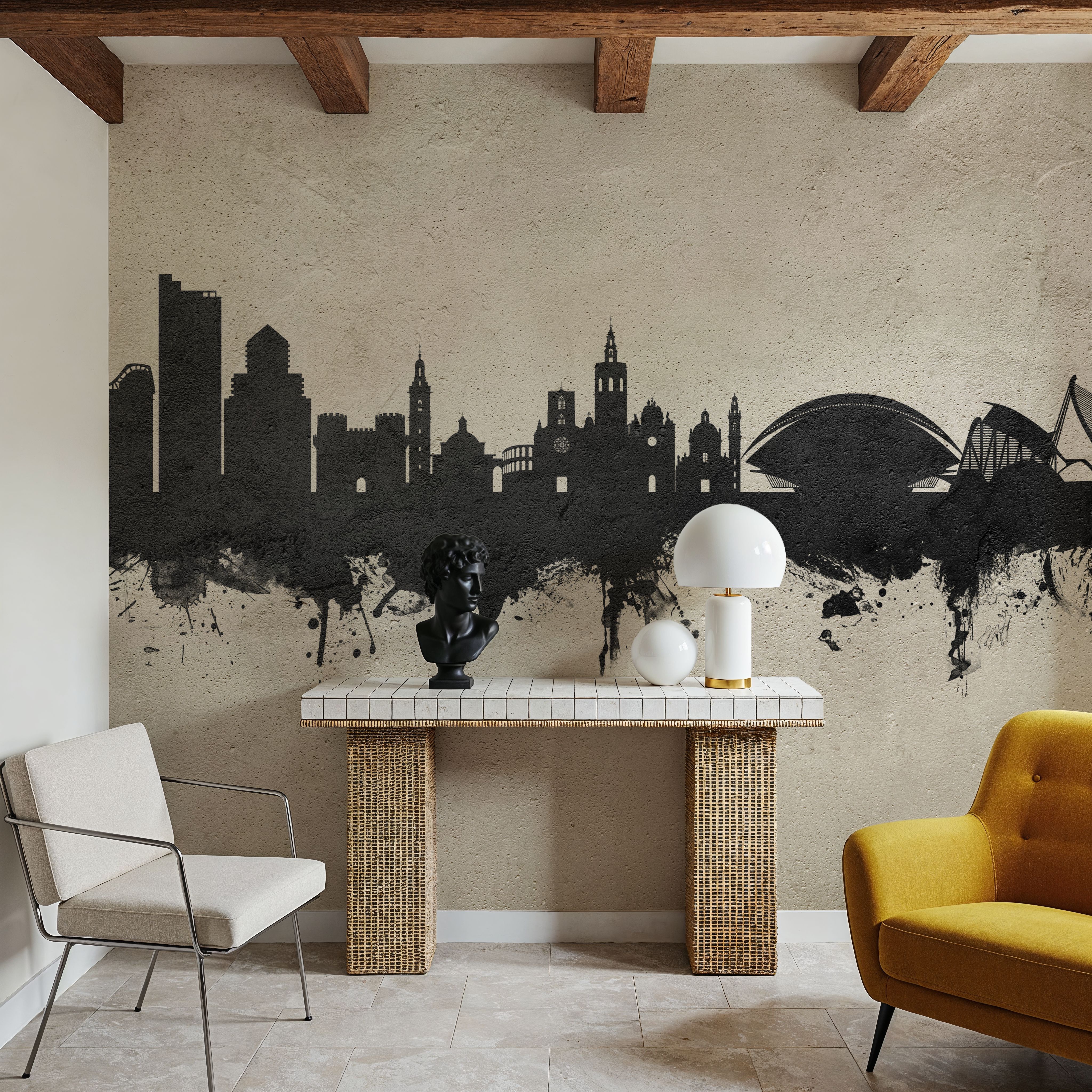 Valencia Spain Skyline Concrete