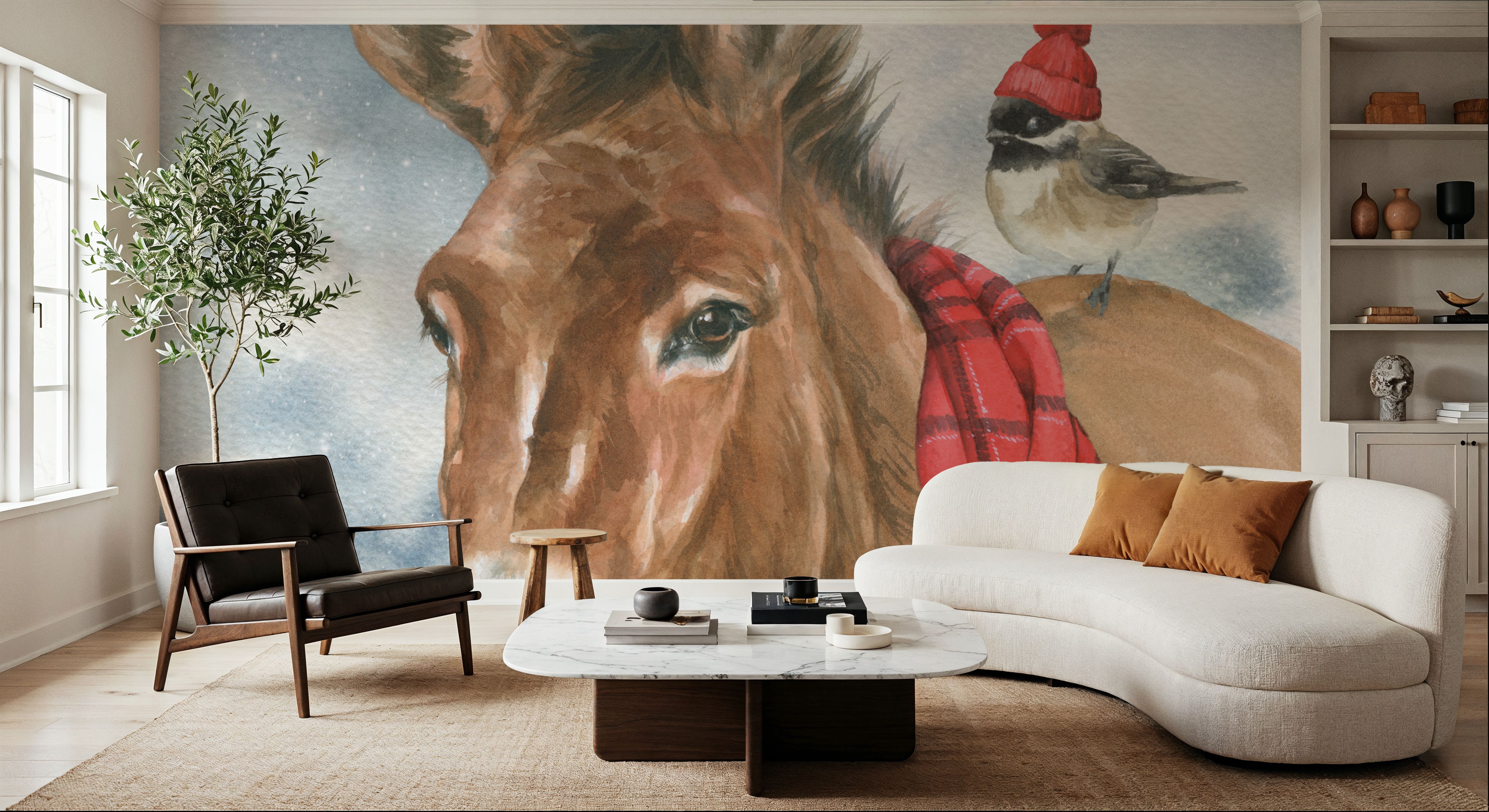 Winter Donkey, Papier peint