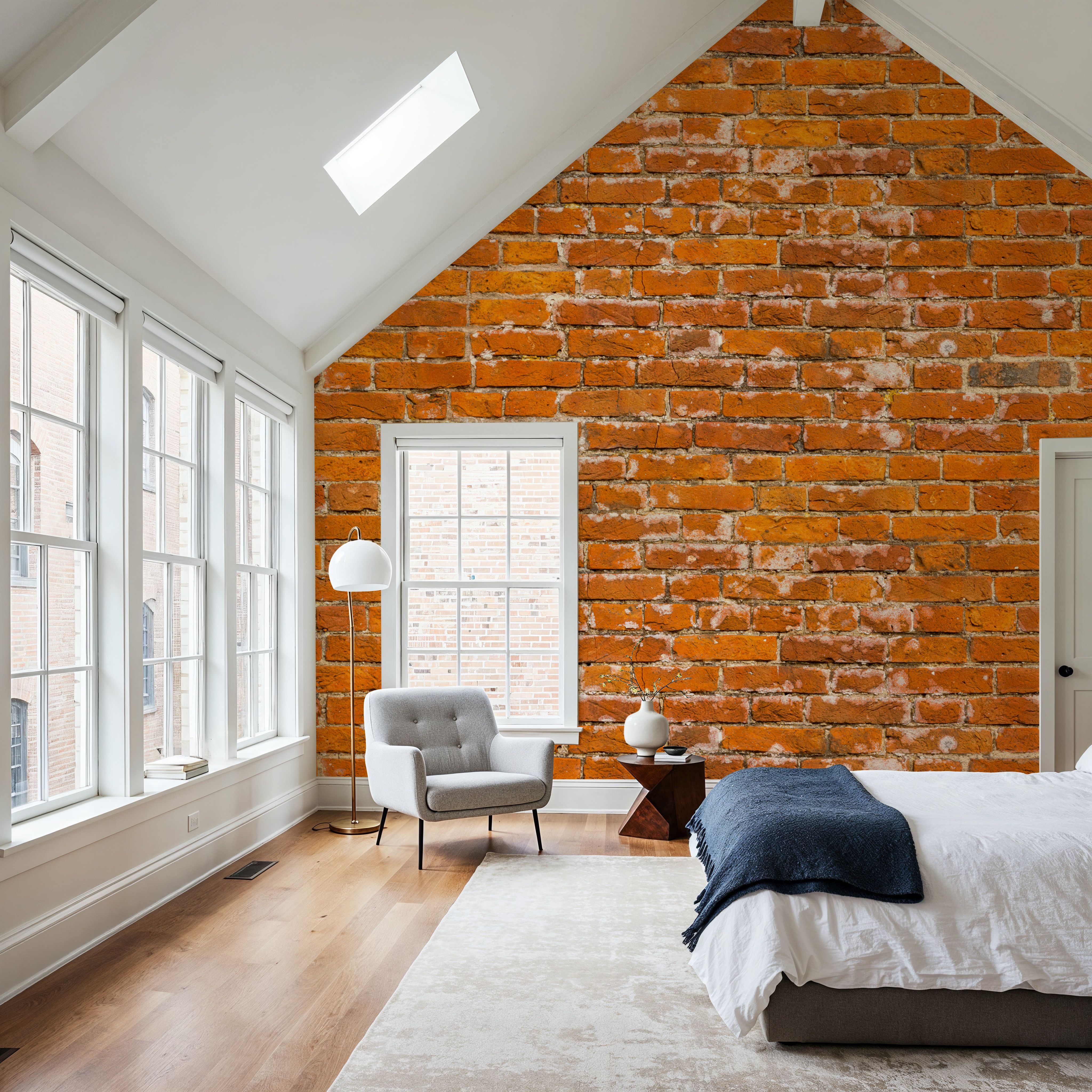 Weathered Red Brick Wall
