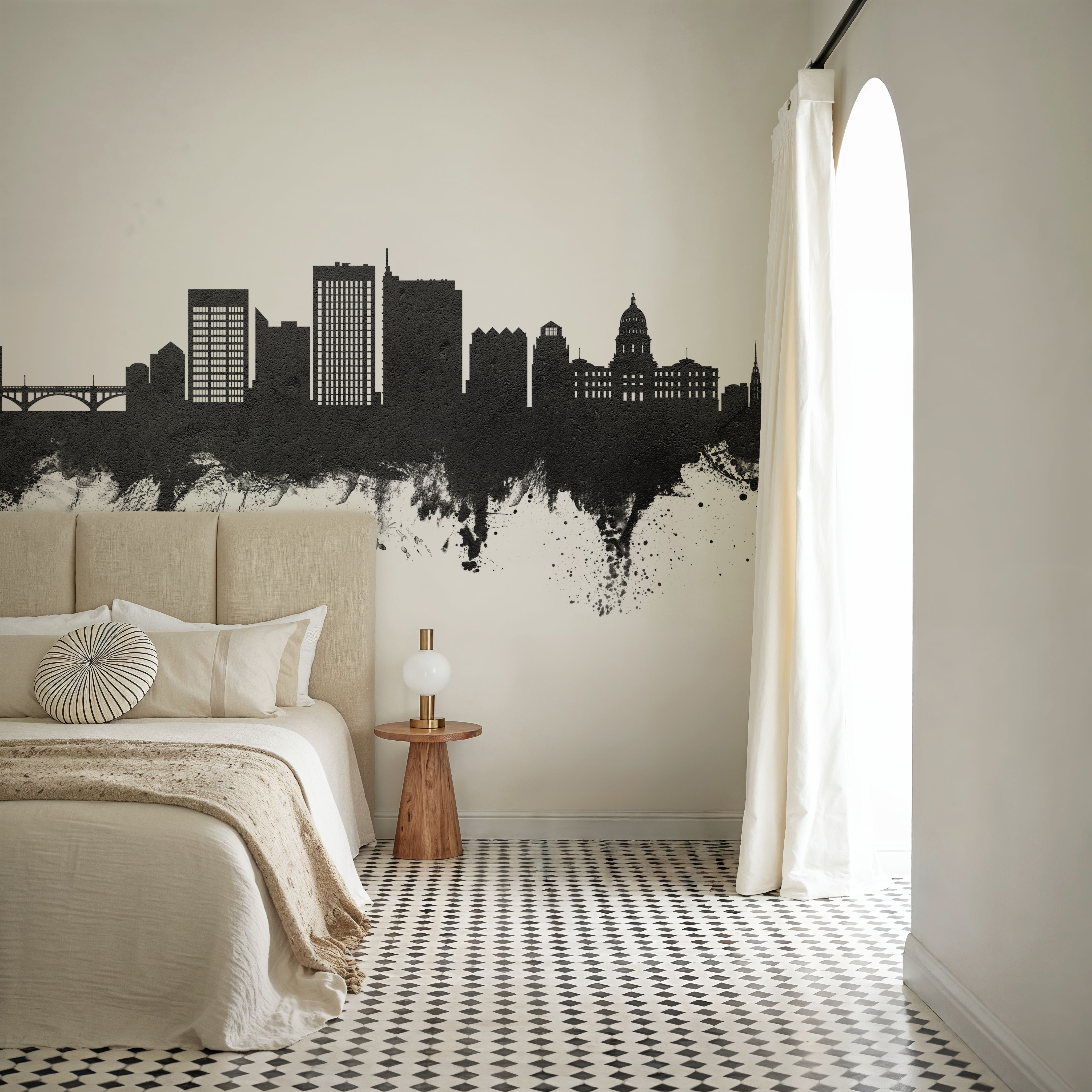 Boise Idaho Skyline Black & White